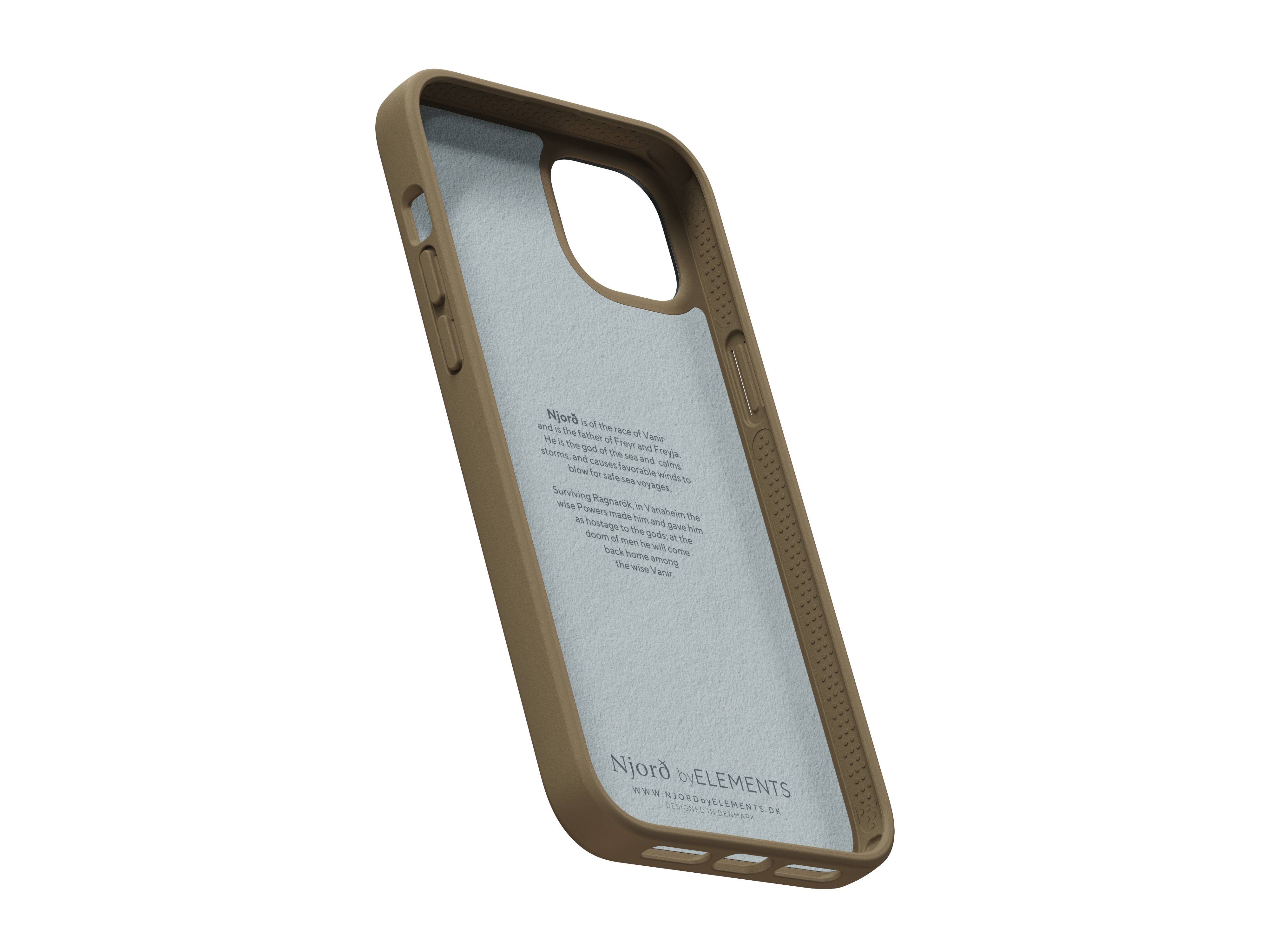 Rca Informatique - image du produit : IPHONE 14 PLUS CASE NJORD SUEDE CAMEL