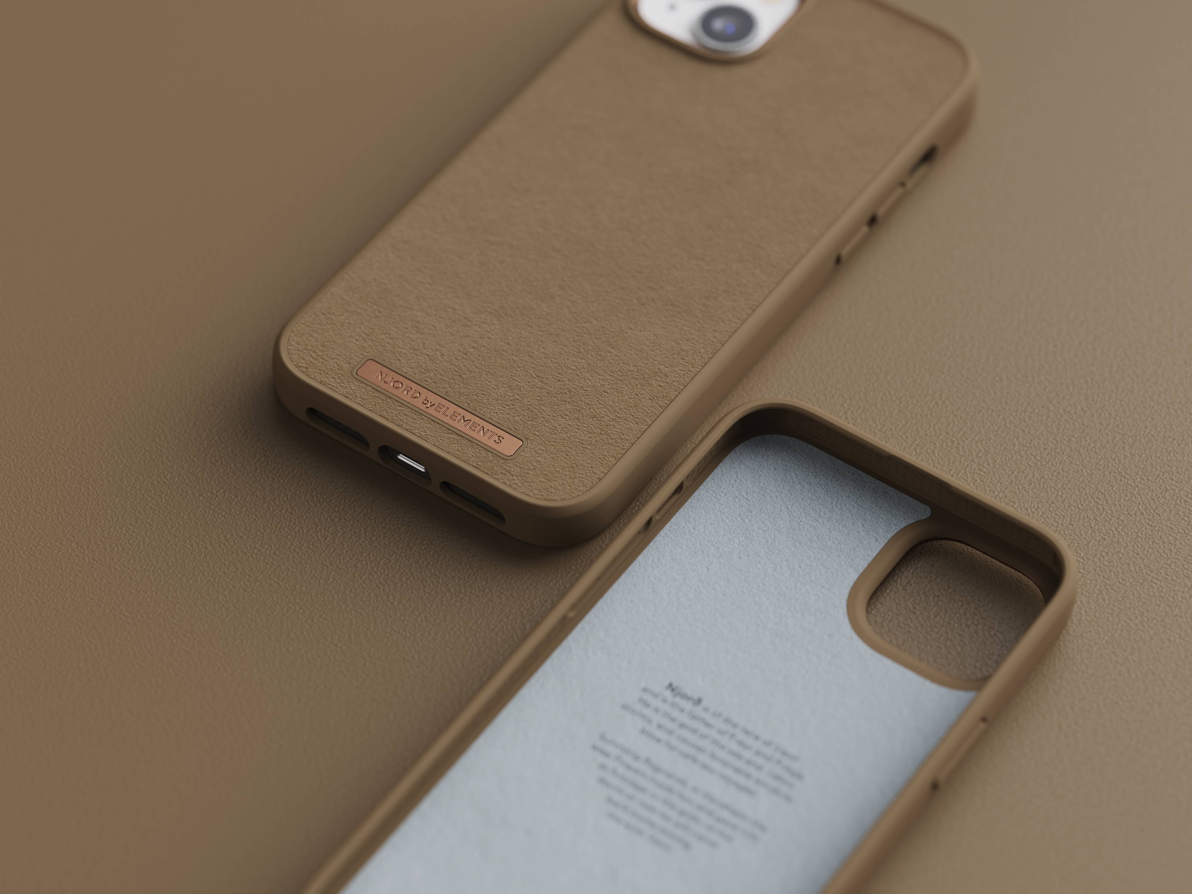 Rca Informatique - image du produit : IPHONE 14 PLUS CASE NJORD SUEDE CAMEL