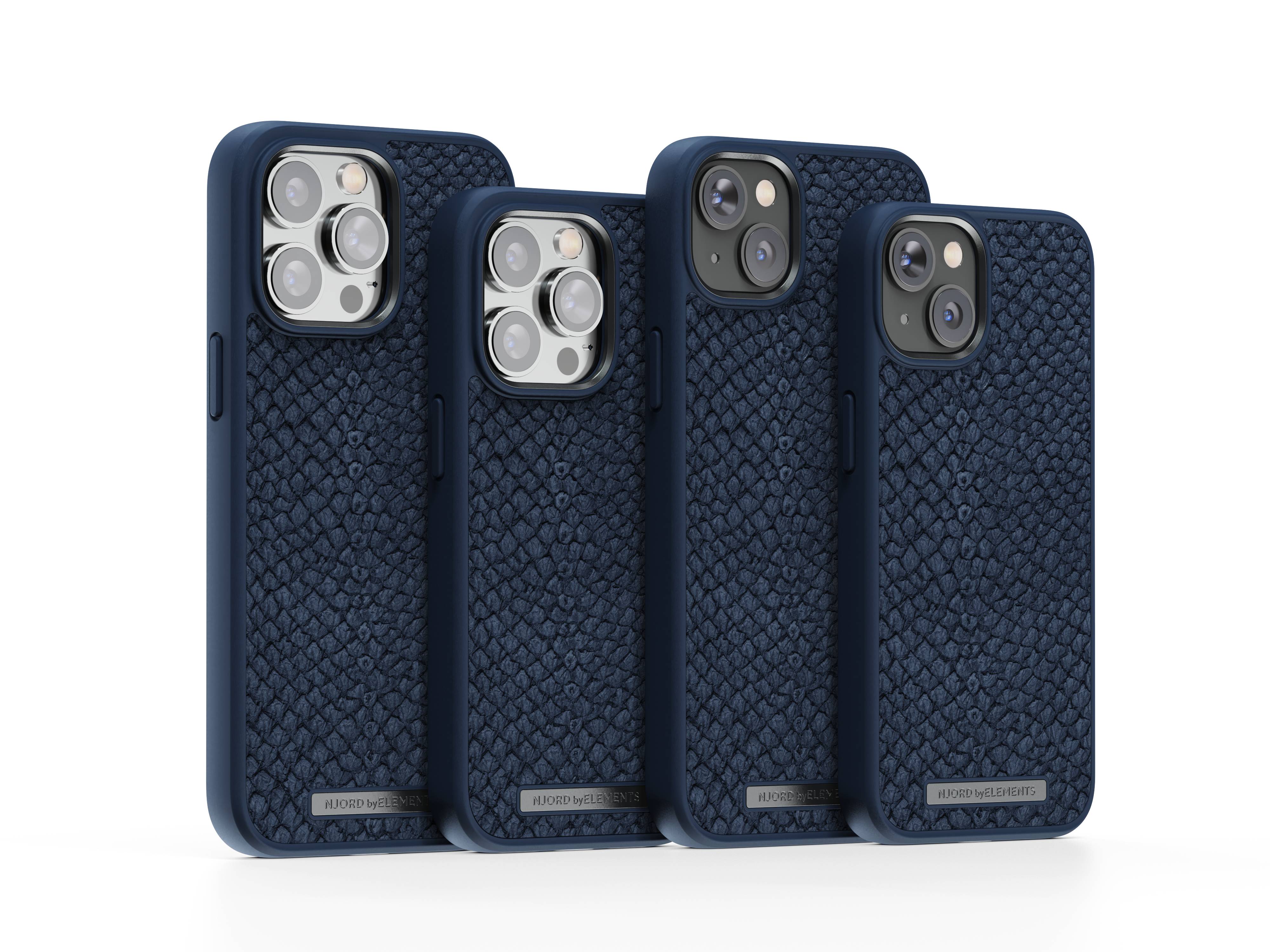 Rca Informatique - image du produit : NJORD SALMON LEATHER MAGSAFE CASE FOR IPHONE 14 PRO BLUE