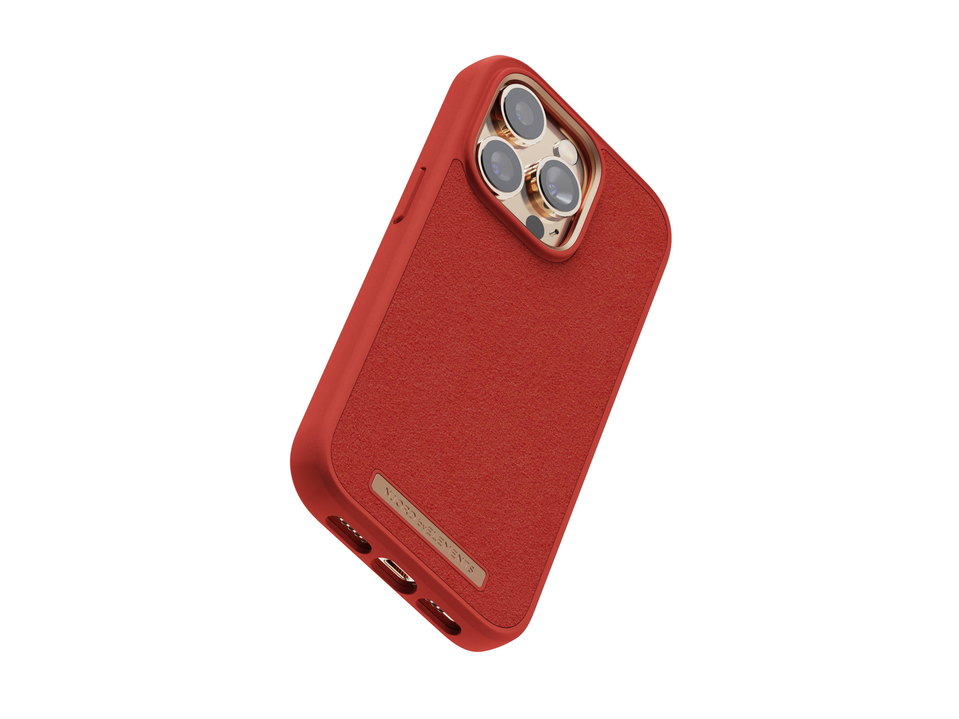 Rca Informatique - image du produit : IPHONE 14 PRO CASE NJORD SUEDE ORANGE