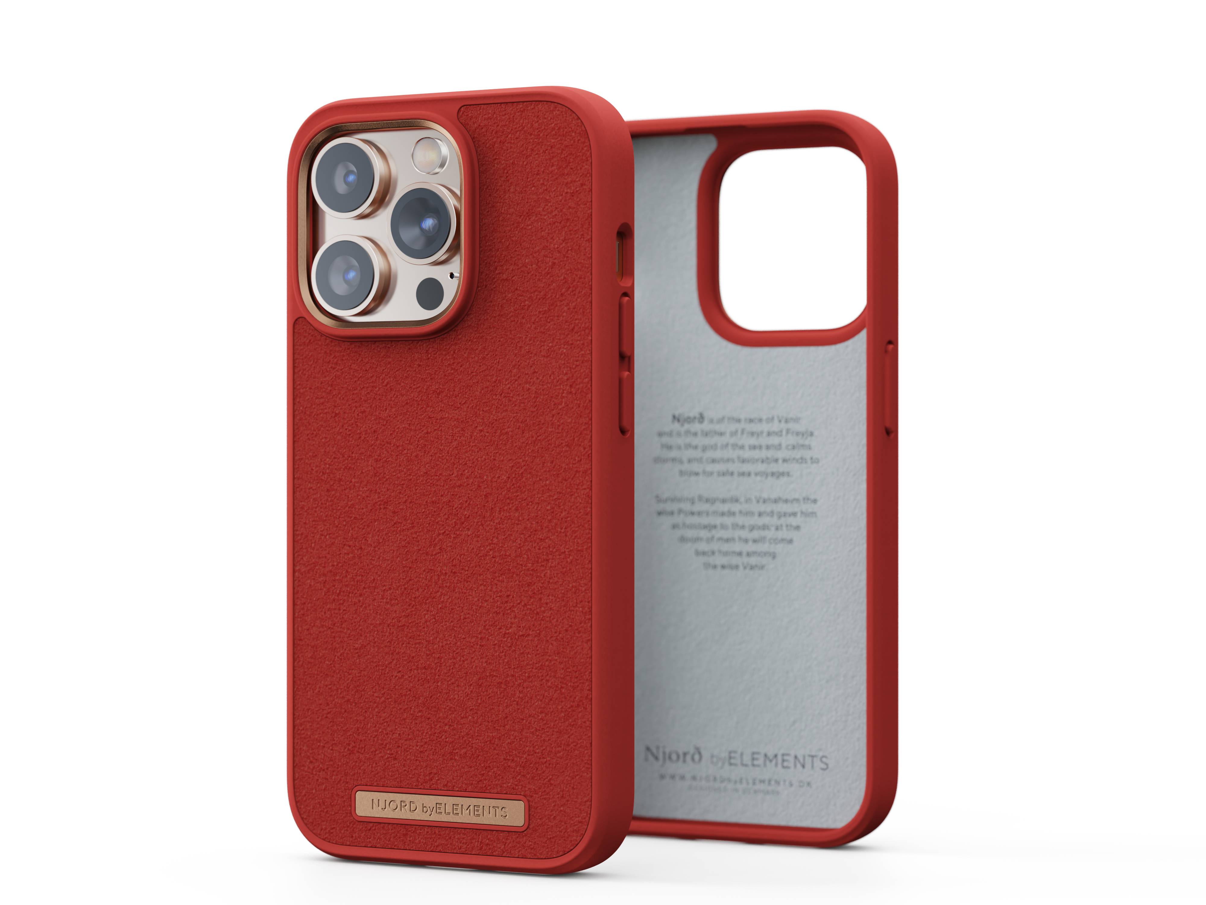 Rca Informatique - image du produit : IPHONE 14 PRO CASE NJORD SUEDE ORANGE