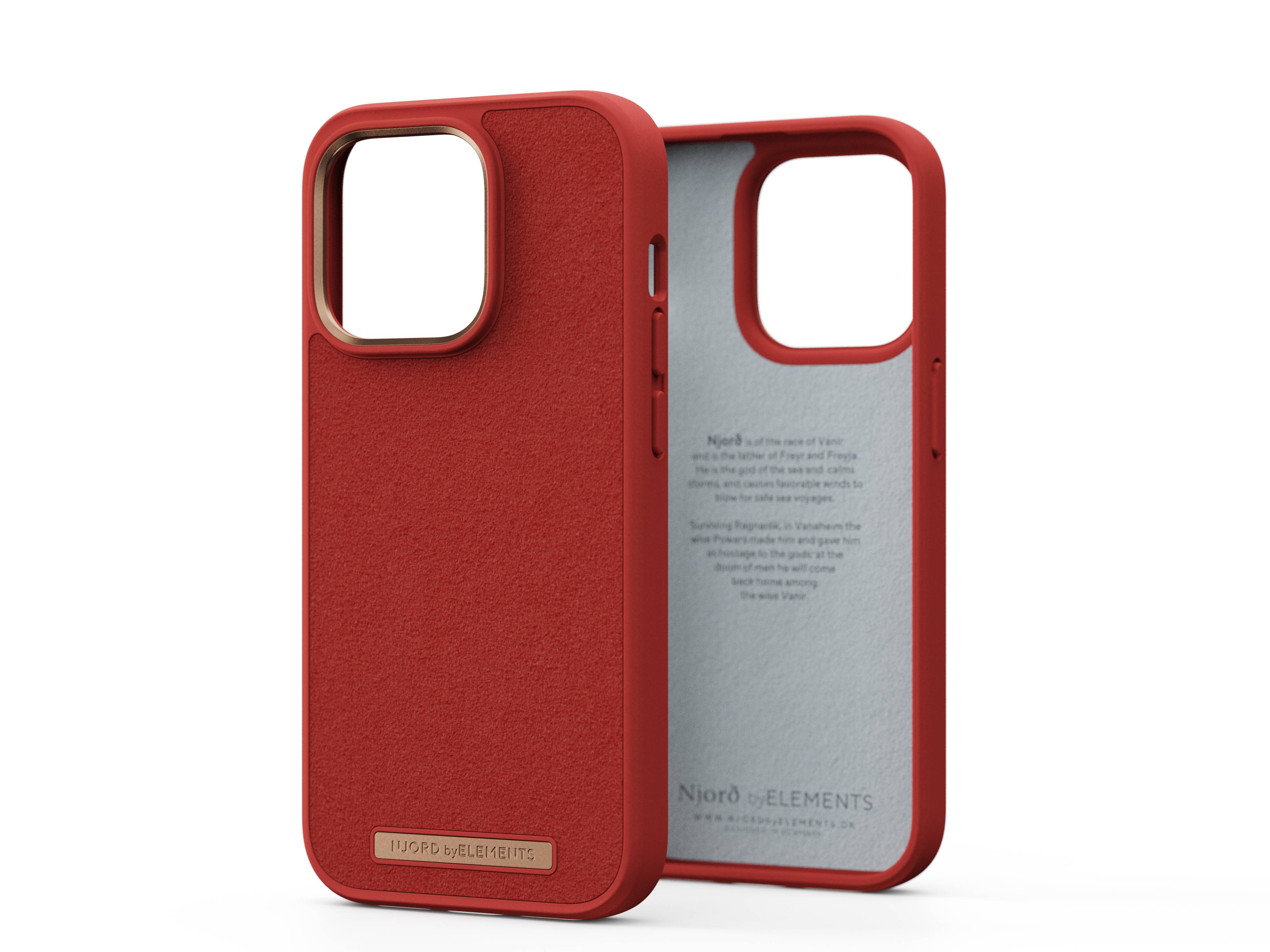 Rca Informatique - image du produit : IPHONE 14 PRO CASE NJORD SUEDE ORANGE