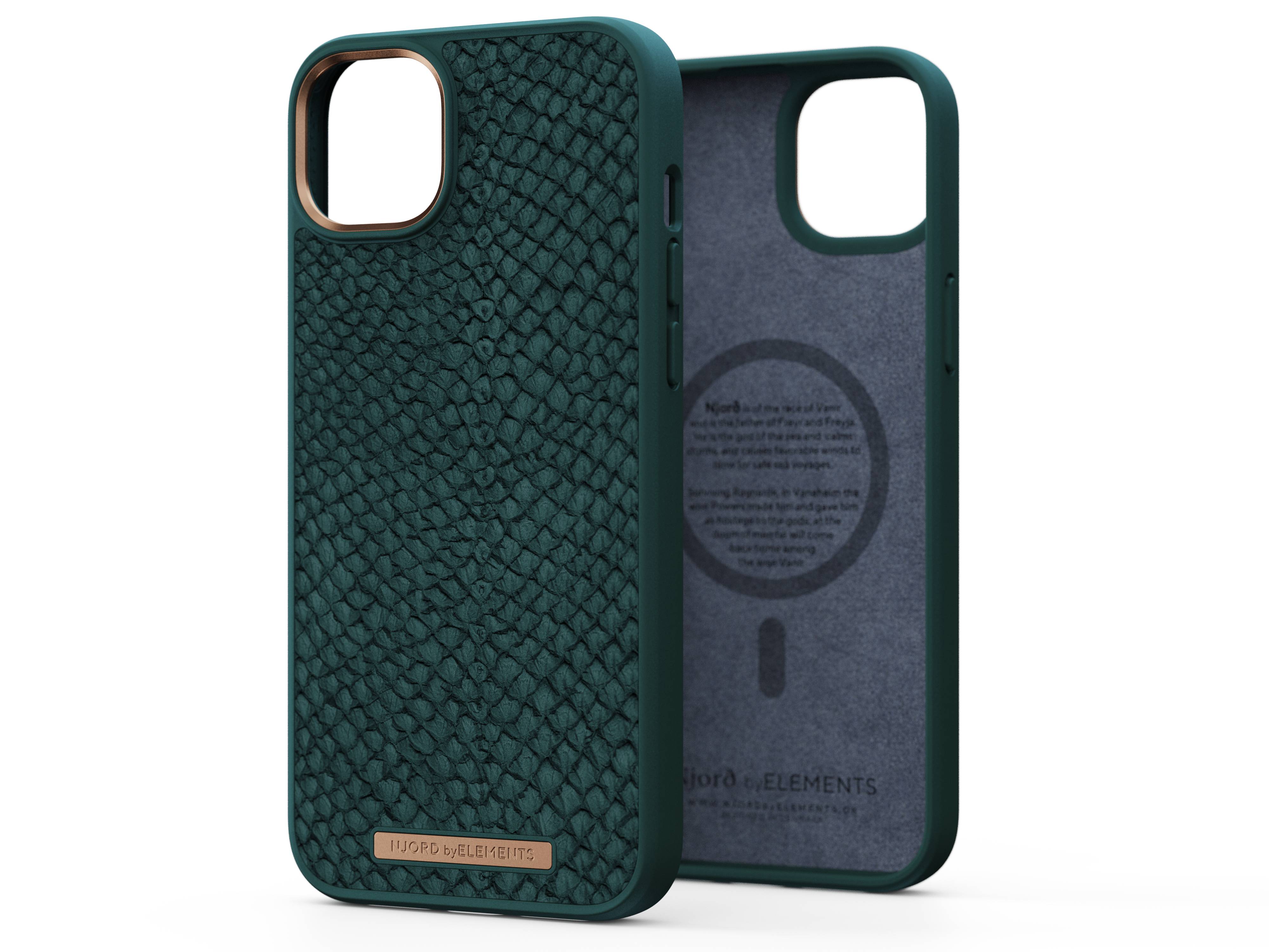 Rca Informatique - image du produit : NJORD SALMON LEATHER MAGSAFE CASE FOR IPHONE 14 PLUS GREEN