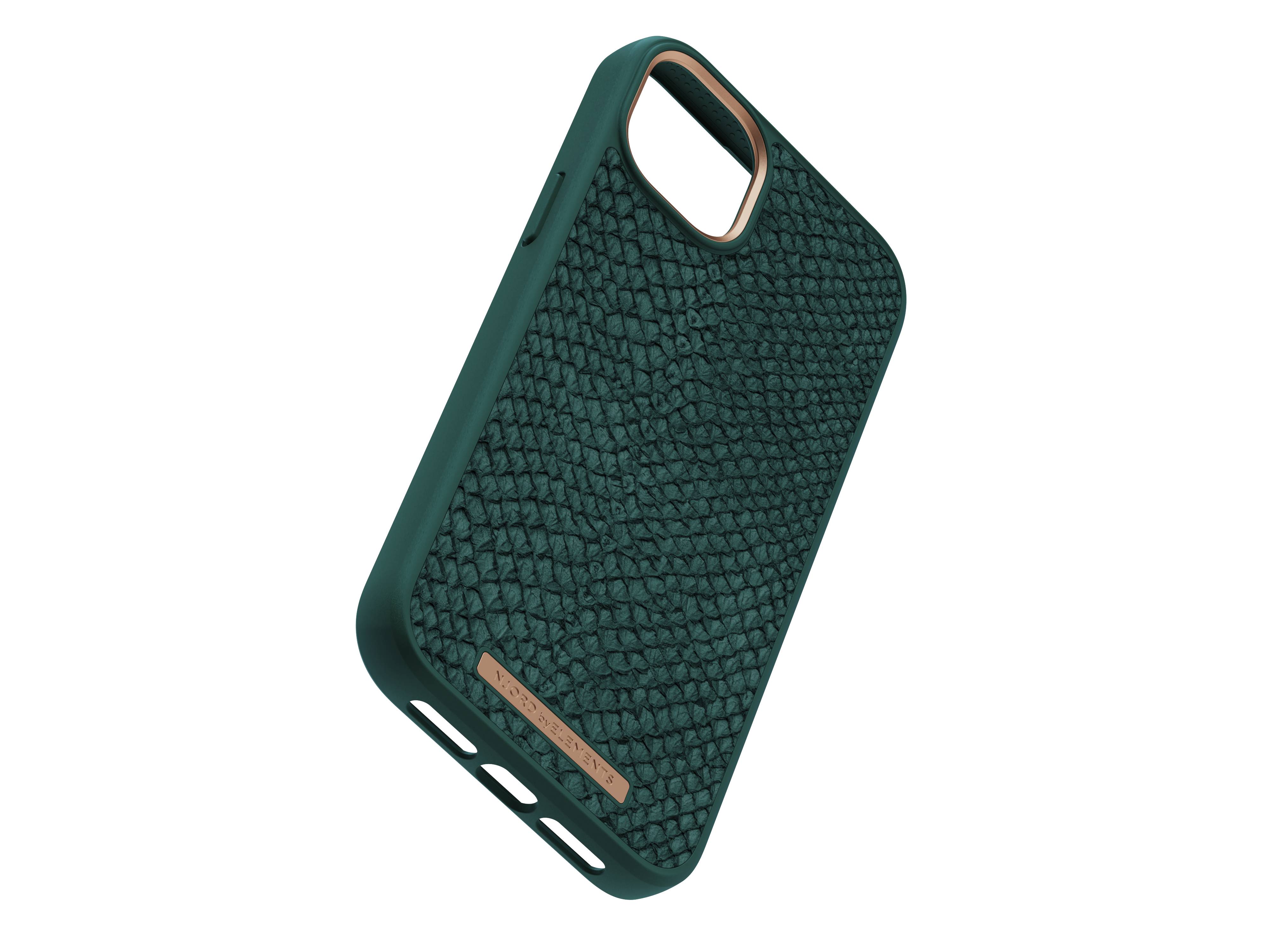 Rca Informatique - image du produit : NJORD SALMON LEATHER MAGSAFE CASE FOR IPHONE 14 PLUS GREEN