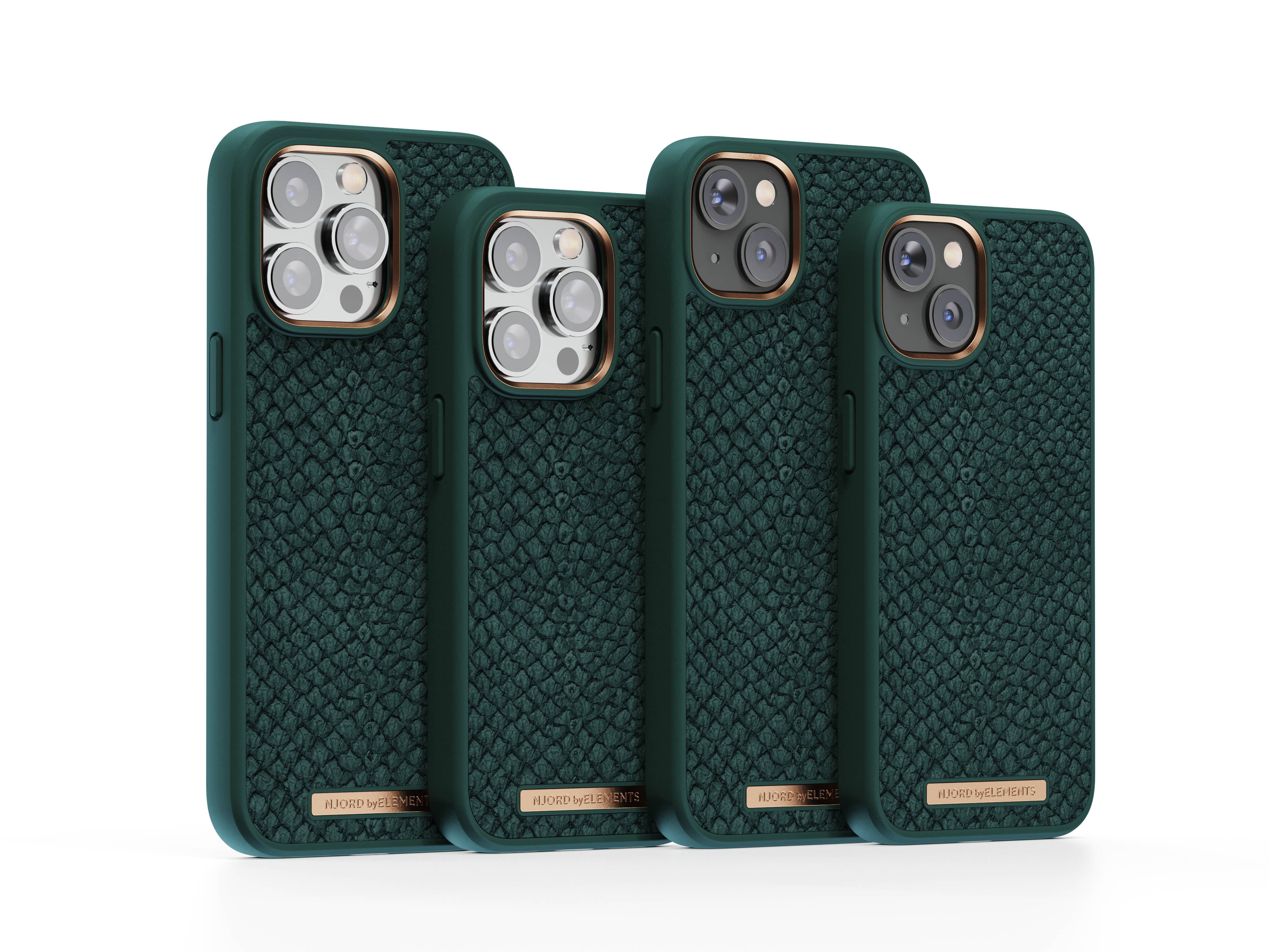 Rca Informatique - image du produit : NJORD SALMON LEATHER MAGSAFE CASE FOR IPHONE 14 GREEN