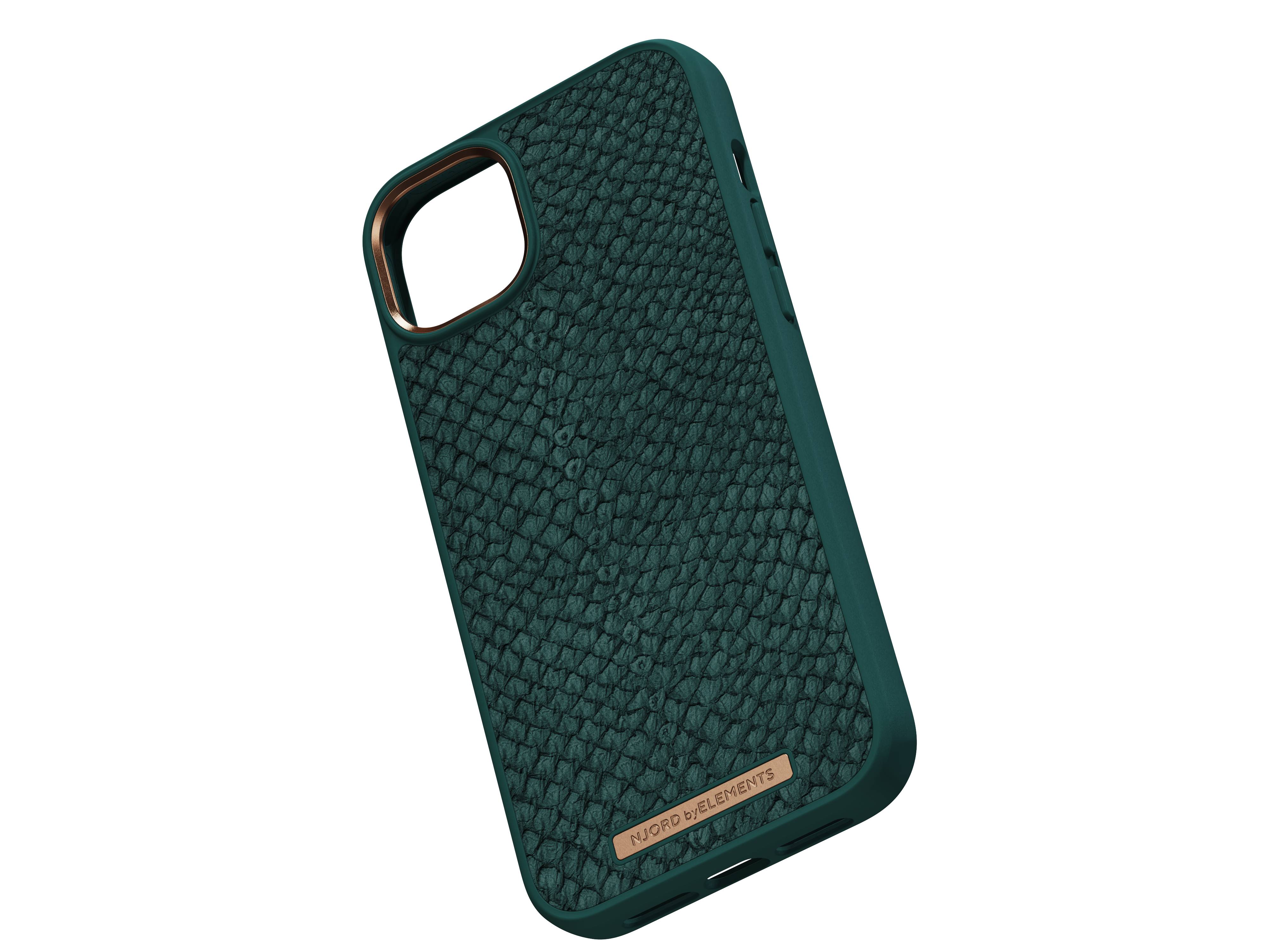 Rca Informatique - image du produit : NJORD SALMON LEATHER MAGSAFE CASE FOR IPHONE 14 PLUS GREEN