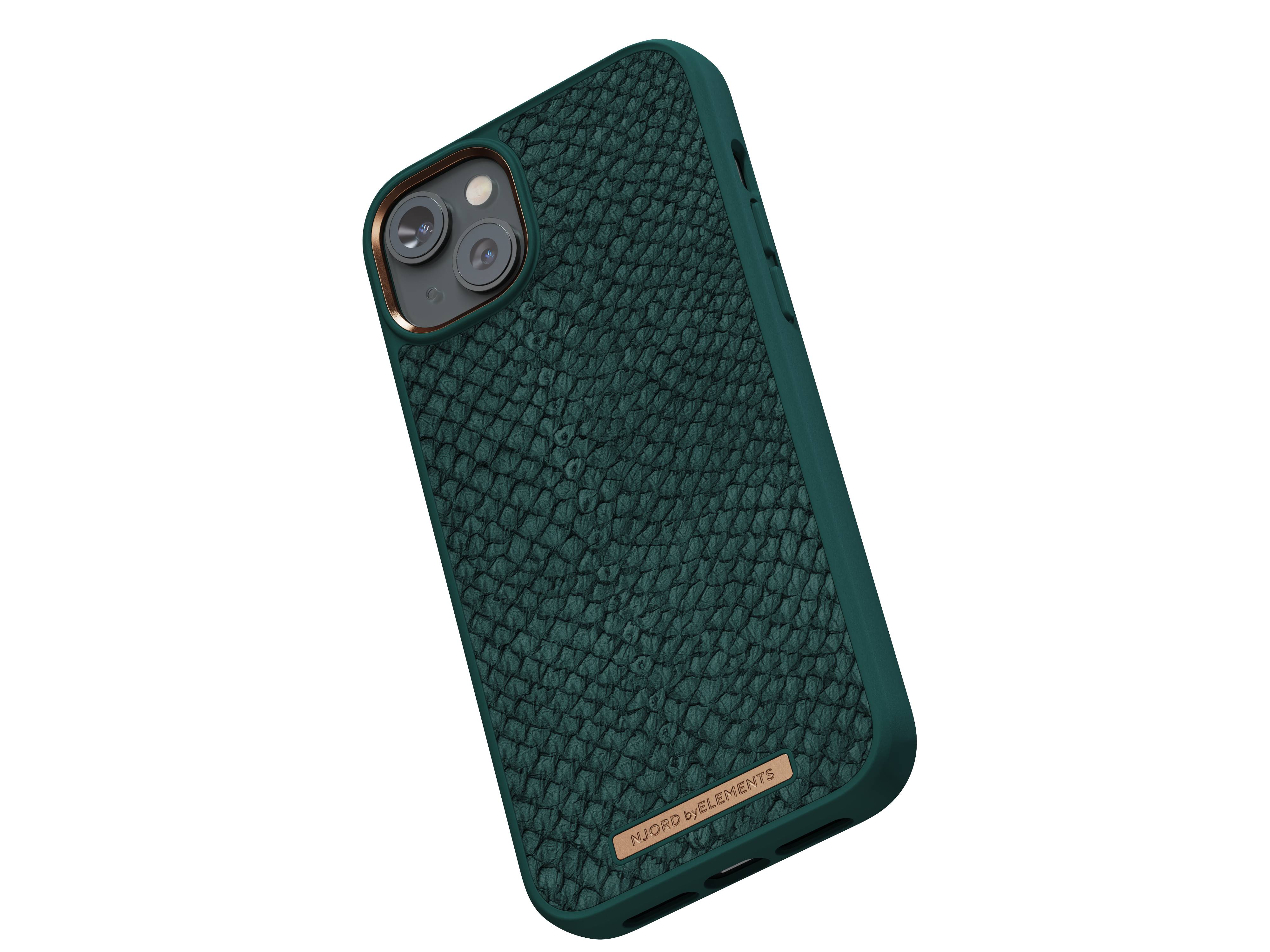 Rca Informatique - image du produit : NJORD SALMON LEATHER MAGSAFE CASE FOR IPHONE 14 PLUS GREEN