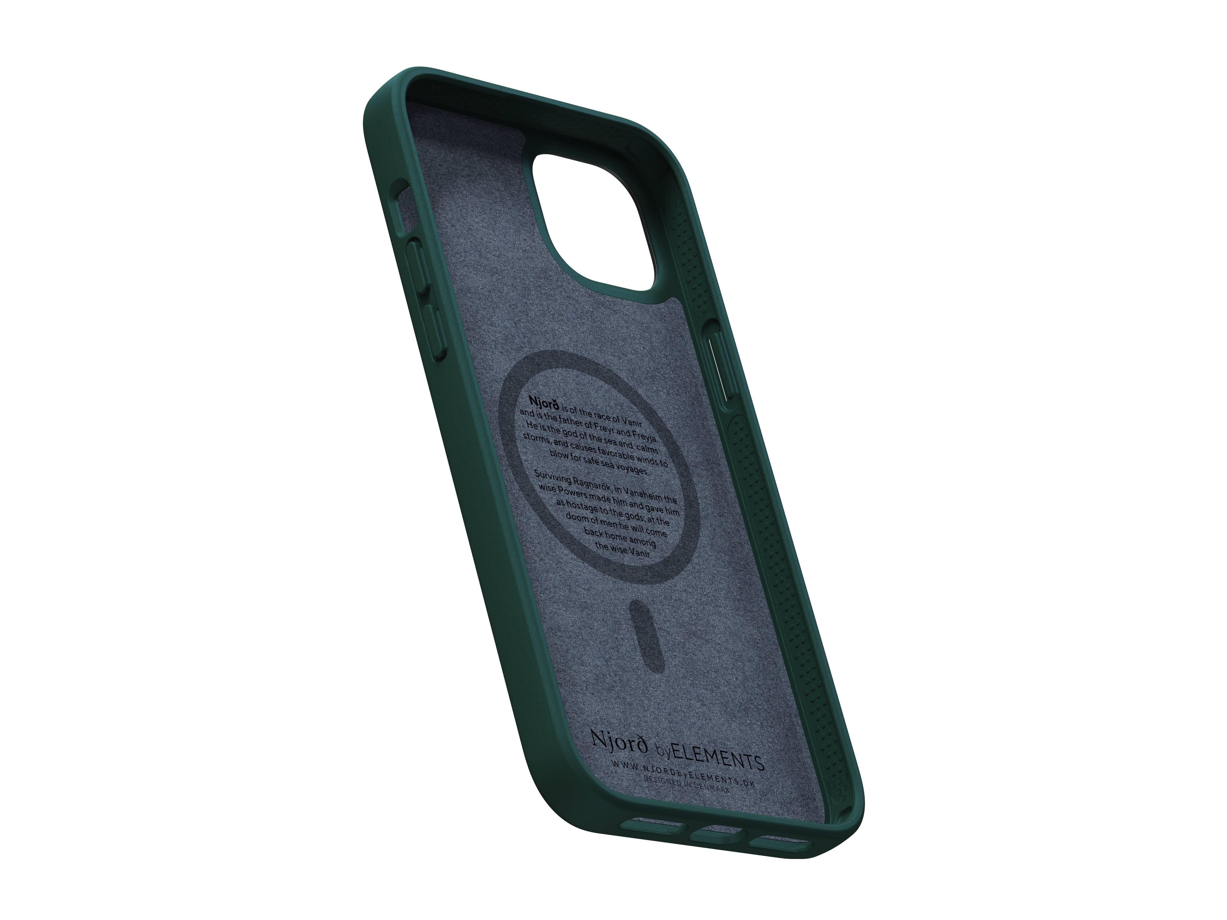 Rca Informatique - image du produit : NJORD SALMON LEATHER MAGSAFE CASE FOR IPHONE 14 PLUS GREEN