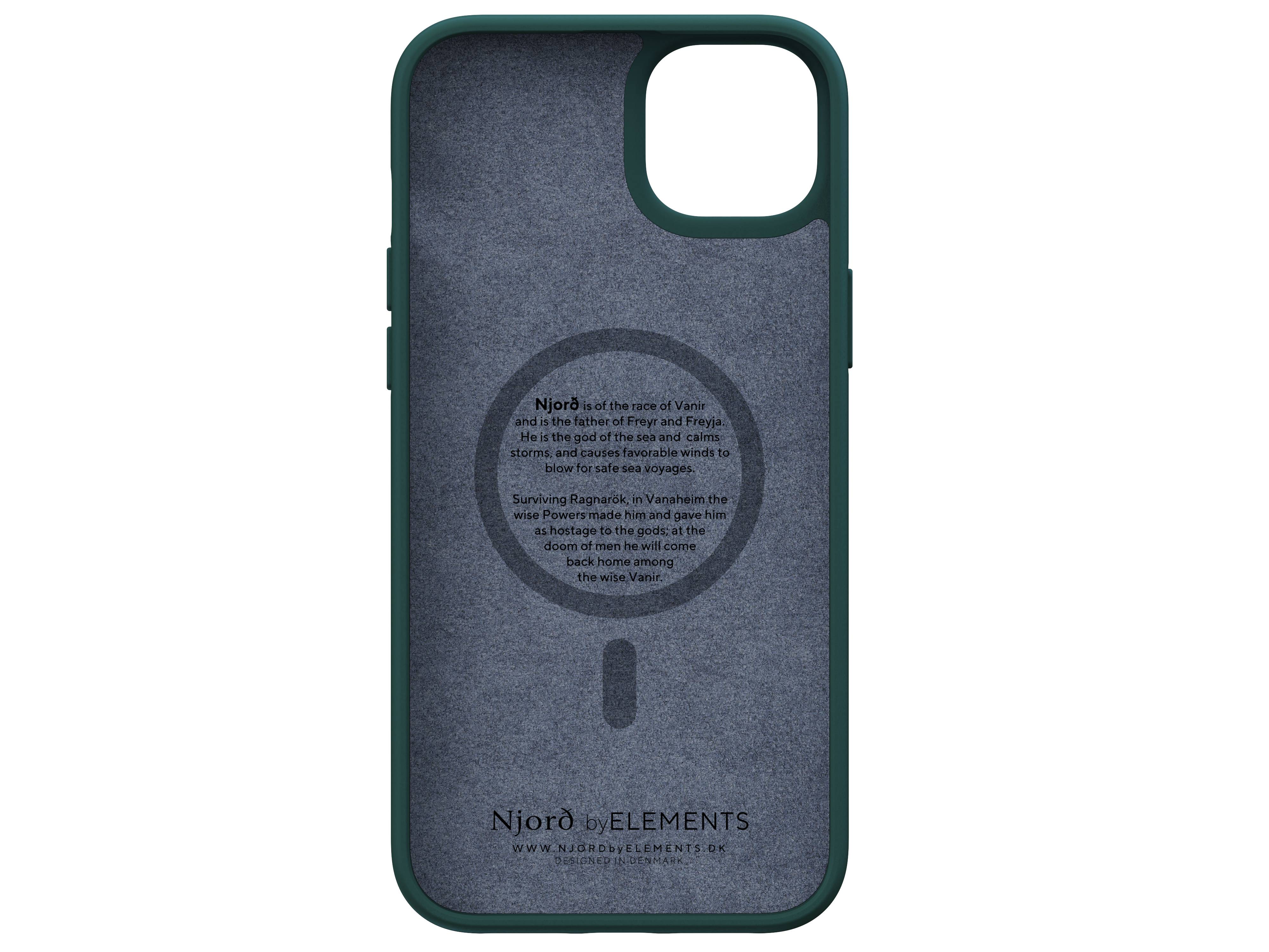 Rca Informatique - image du produit : NJORD SALMON LEATHER MAGSAFE CASE FOR IPHONE 14 PLUS GREEN