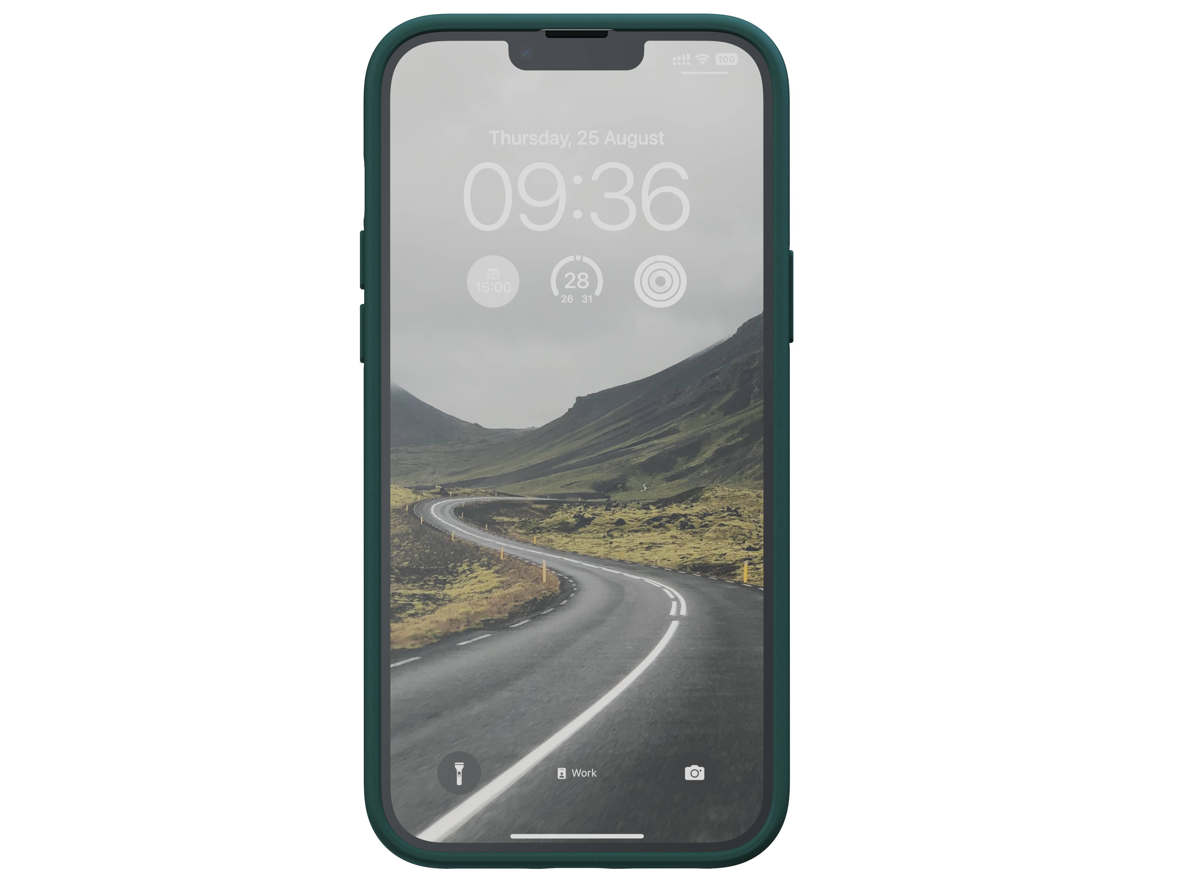 Rca Informatique - image du produit : NJORD SALMON LEATHER MAGSAFE CASE FOR IPHONE 14 PLUS GREEN