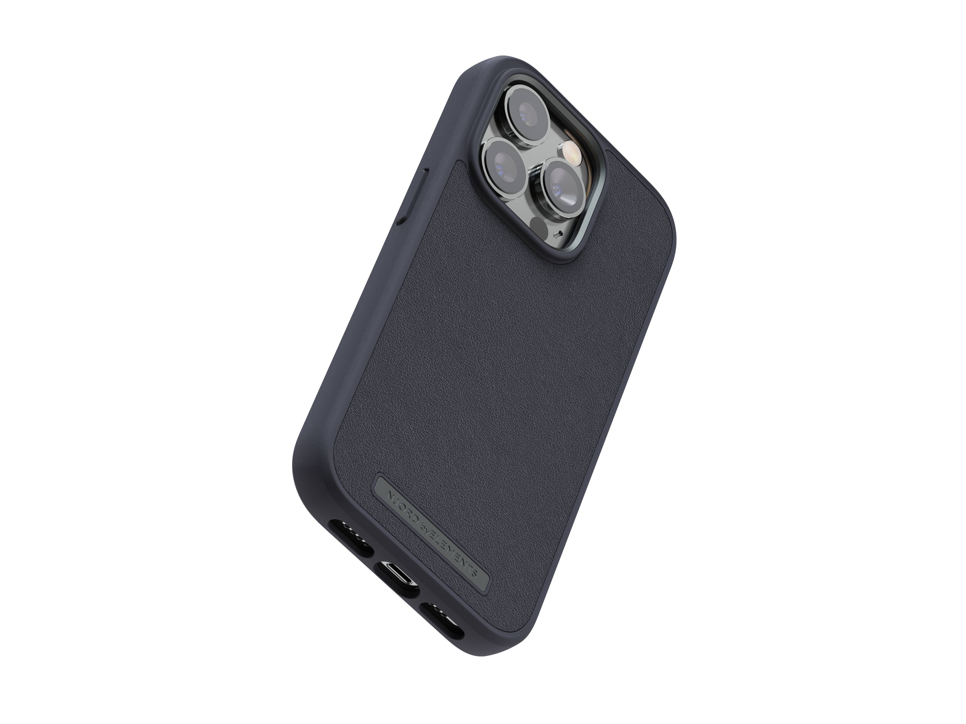 Rca Informatique - image du produit : NJORD GENUINE LEATHER CASE IPHONE 14 PRO BLACK