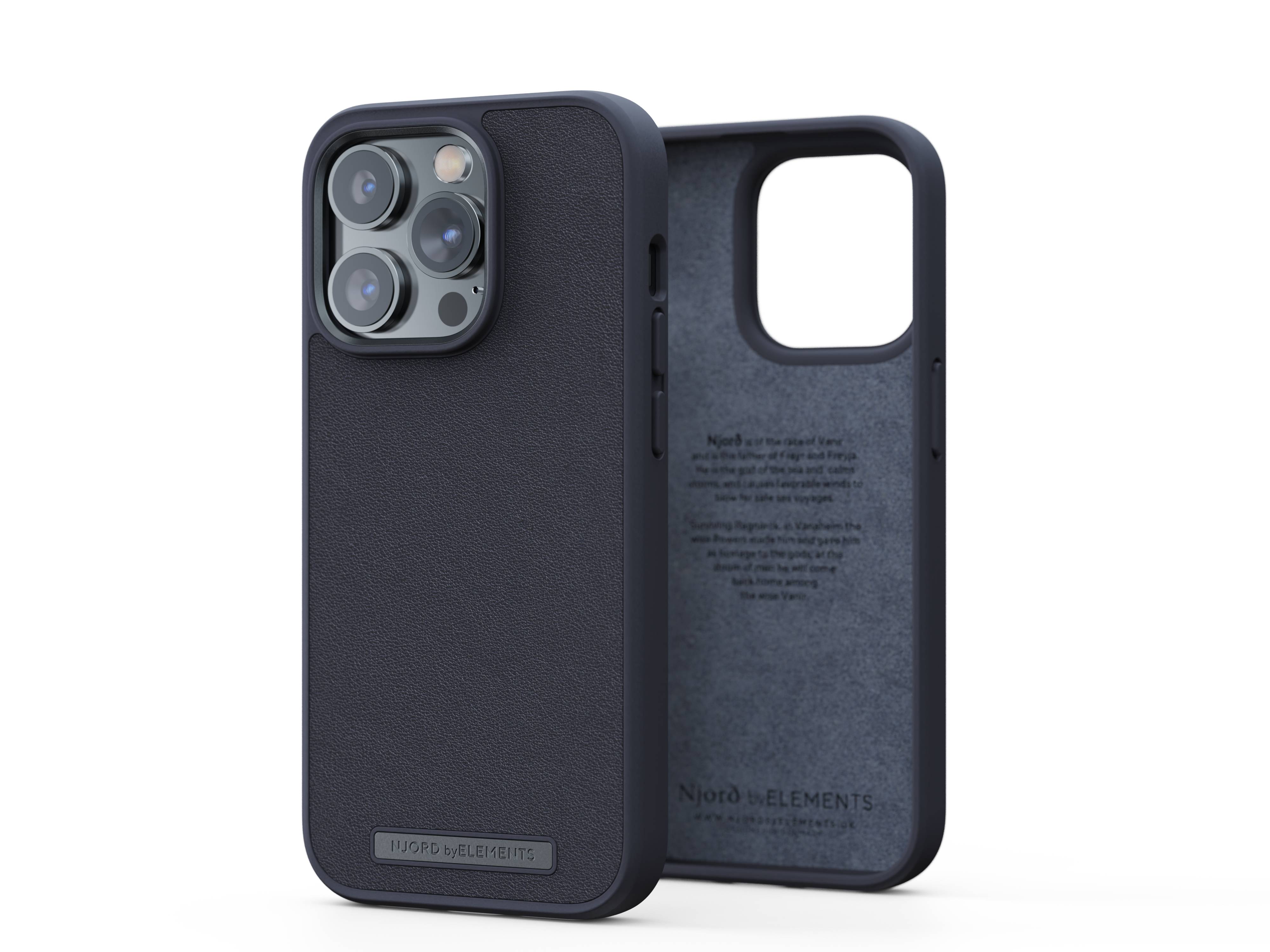 Rca Informatique - image du produit : NJORD GENUINE LEATHER CASE IPHONE 14 PRO BLACK