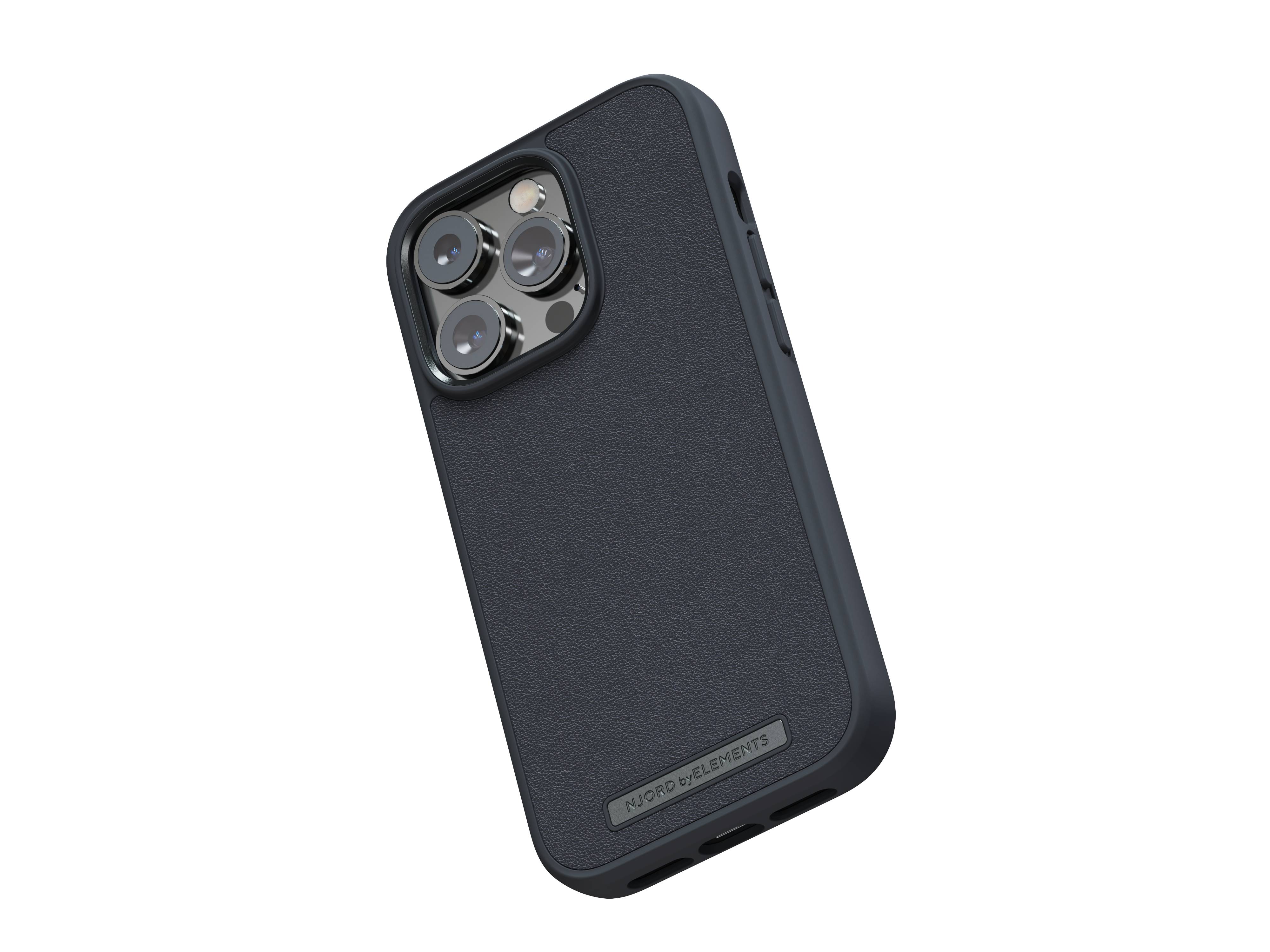 Rca Informatique - image du produit : NJORD GENUINE LEATHER CASE IPHONE 14 PRO BLACK