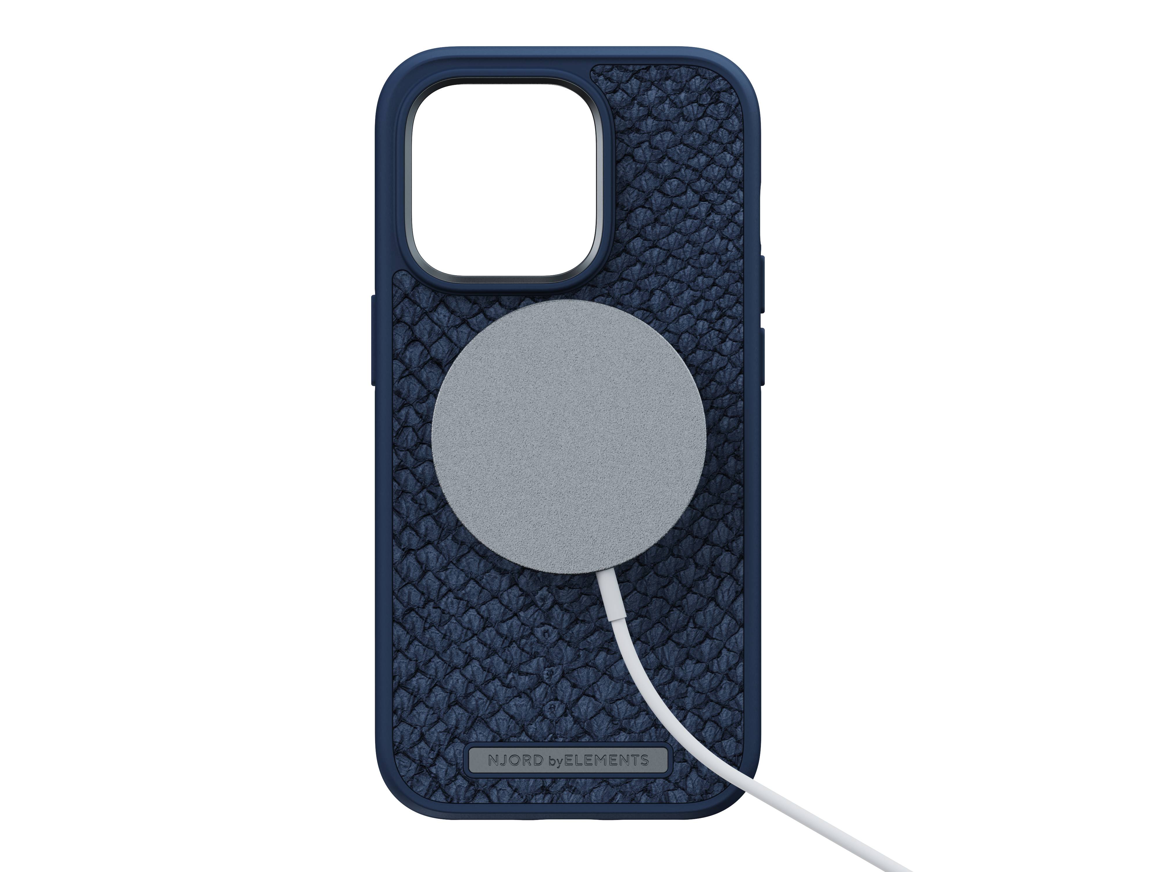 Rca Informatique - image du produit : NJORD SALMON LEATHER MAGSAFE CASE FOR IPHONE 14 PRO BLUE