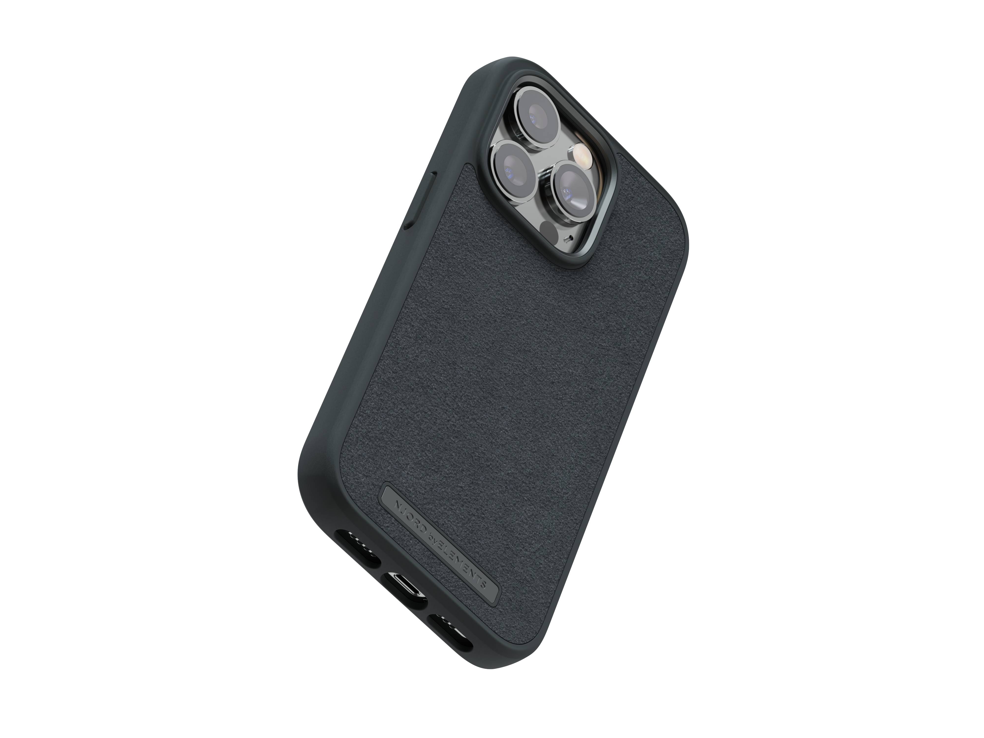 Rca Informatique - image du produit : NJORD SUEDE COMFORT+ CASE FOR IPHONE 14 PRO BLACK