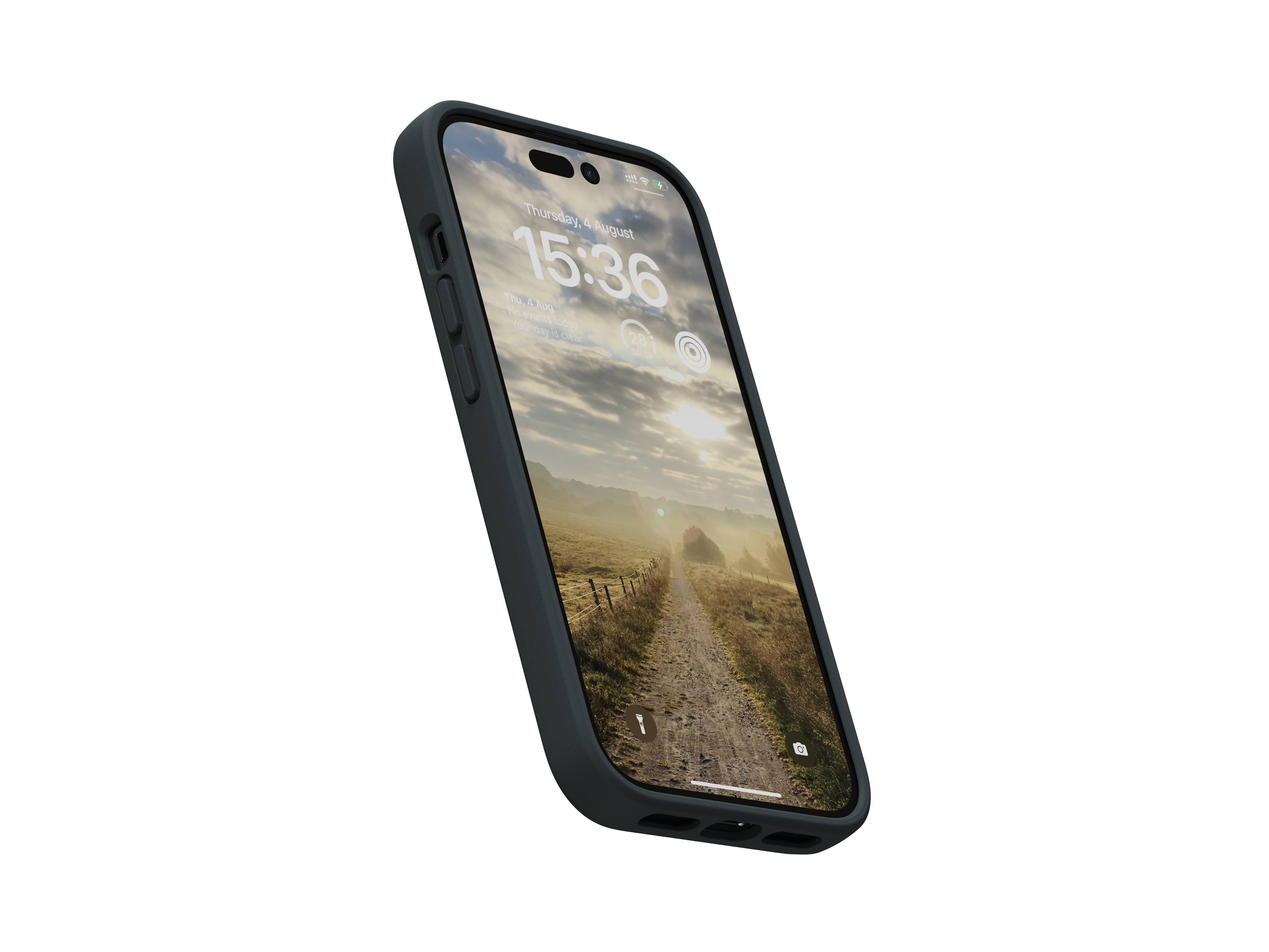 Rca Informatique - image du produit : NJORD SUEDE COMFORT+ CASE FOR IPHONE 14 PRO BLACK