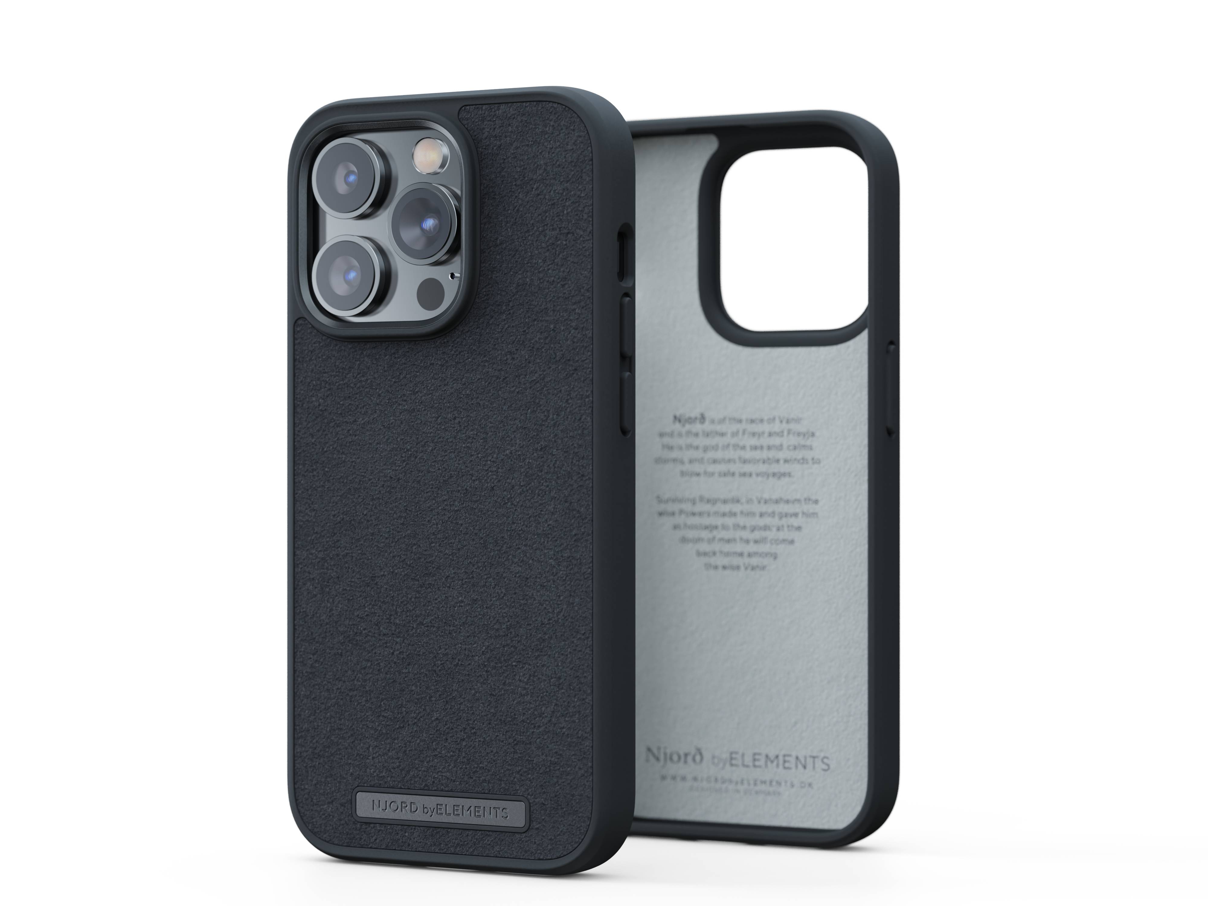 Rca Informatique - image du produit : NJORD SUEDE COMFORT+ CASE FOR IPHONE 14 PRO BLACK