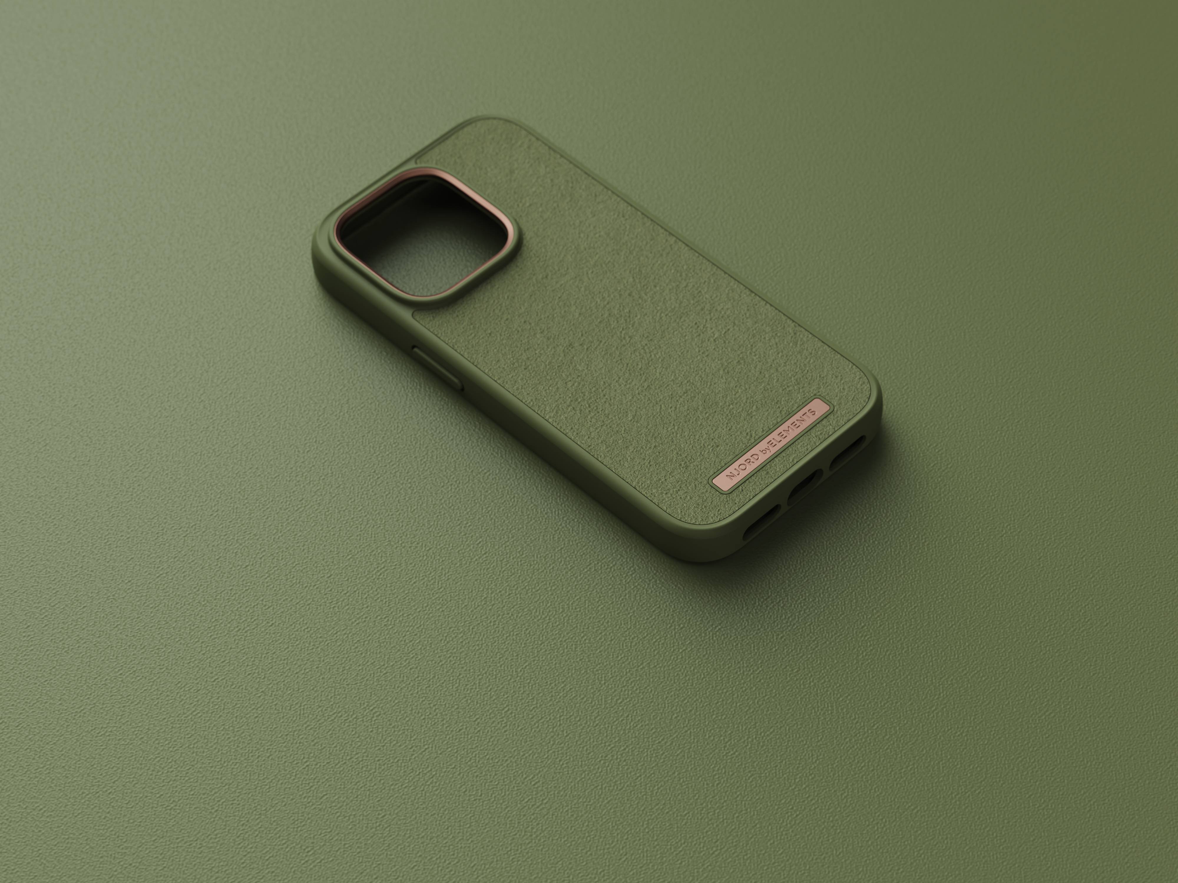 Rca Informatique - image du produit : IPHONE 14 PRO CASE NJORD SUEDE GREEN