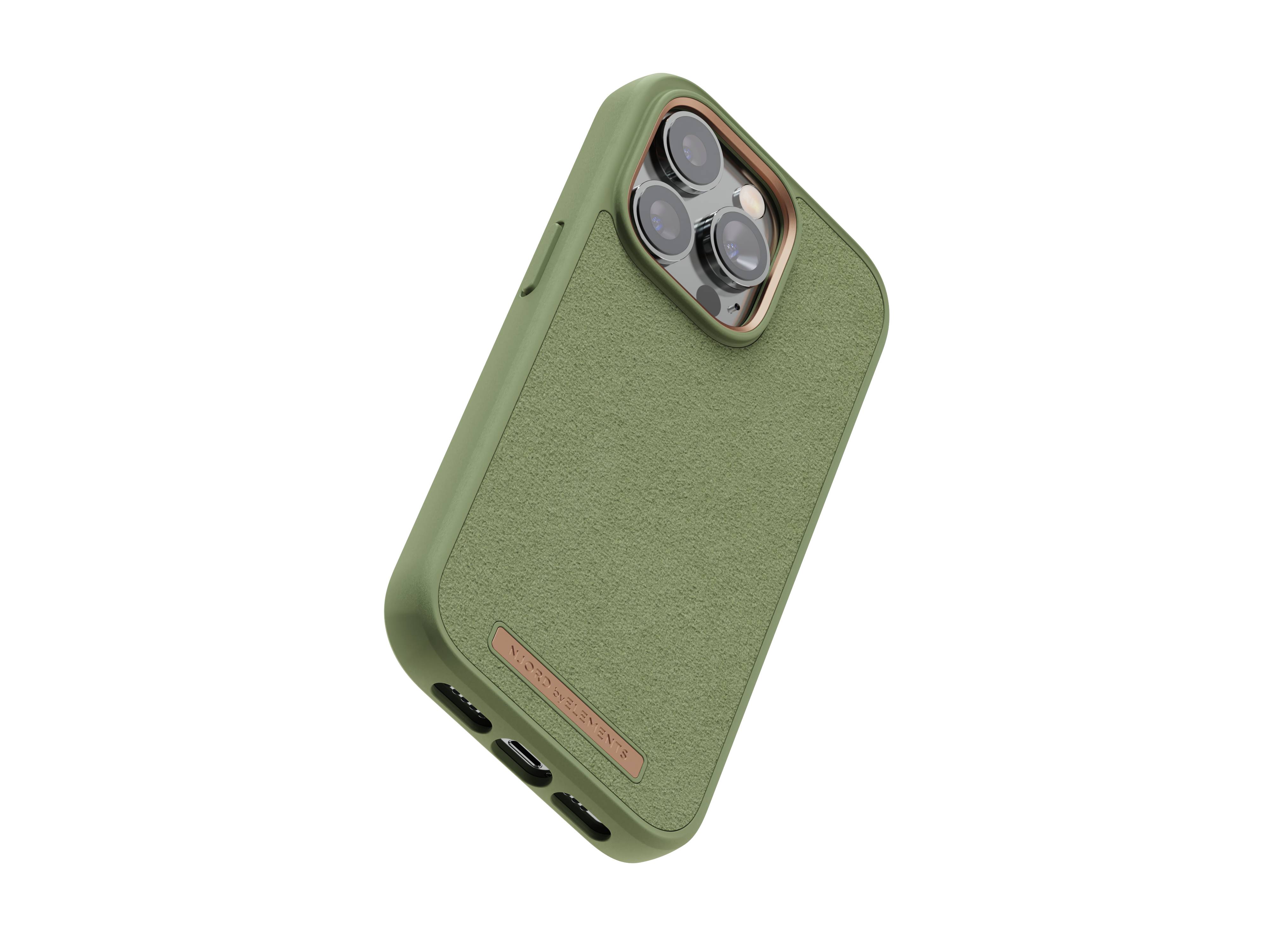 Rca Informatique - image du produit : IPHONE 14 PRO CASE NJORD SUEDE GREEN