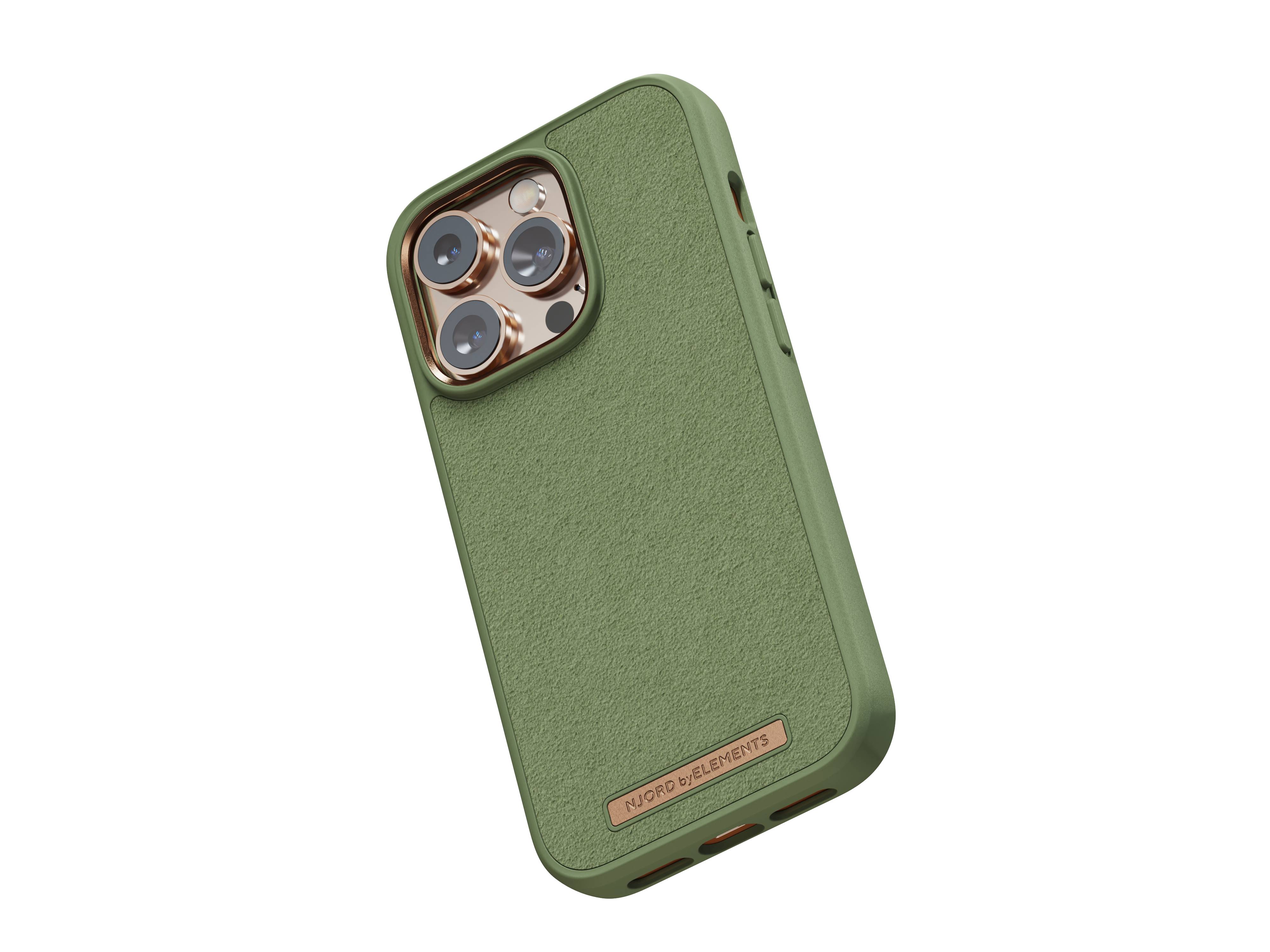 Rca Informatique - image du produit : IPHONE 14 PRO CASE NJORD SUEDE GREEN