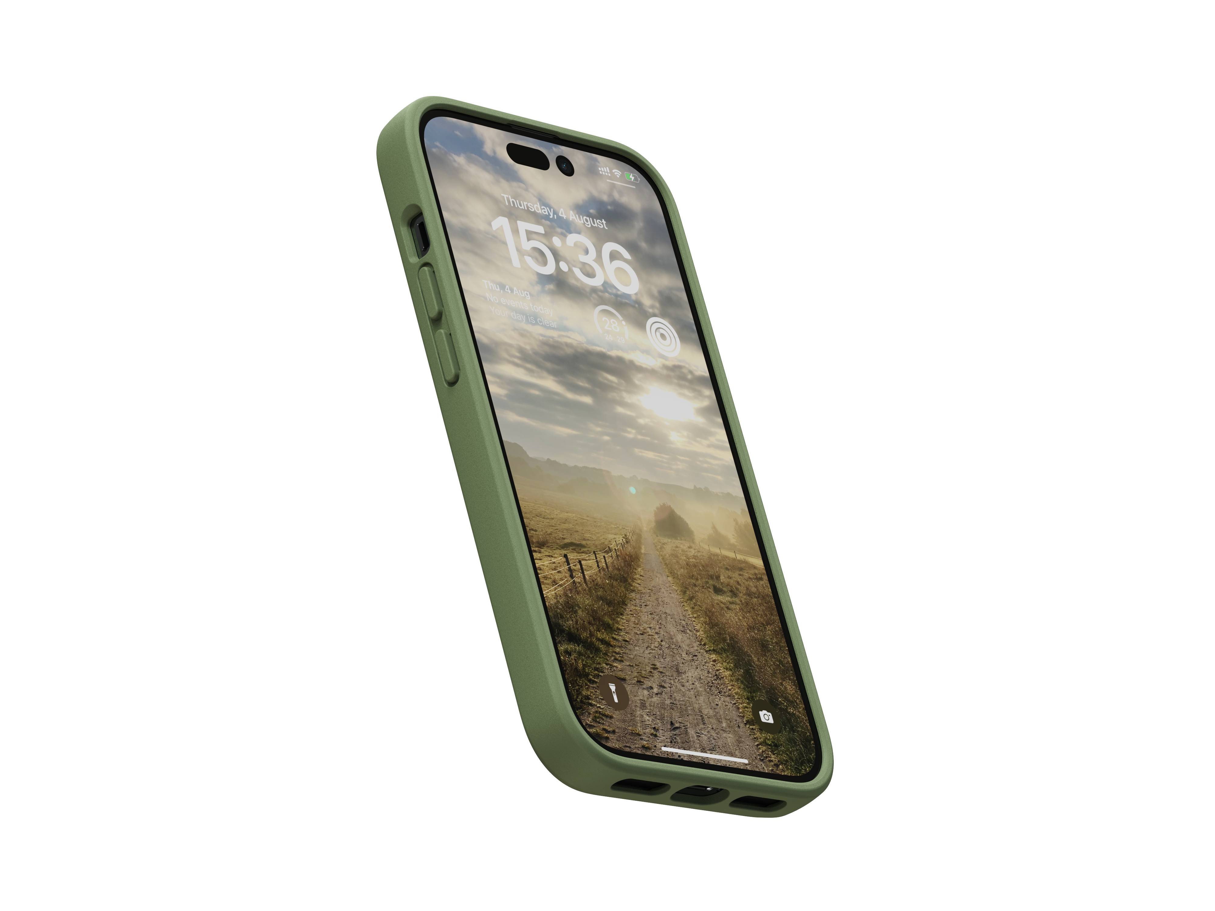 Rca Informatique - image du produit : IPHONE 14 PRO CASE NJORD SUEDE GREEN