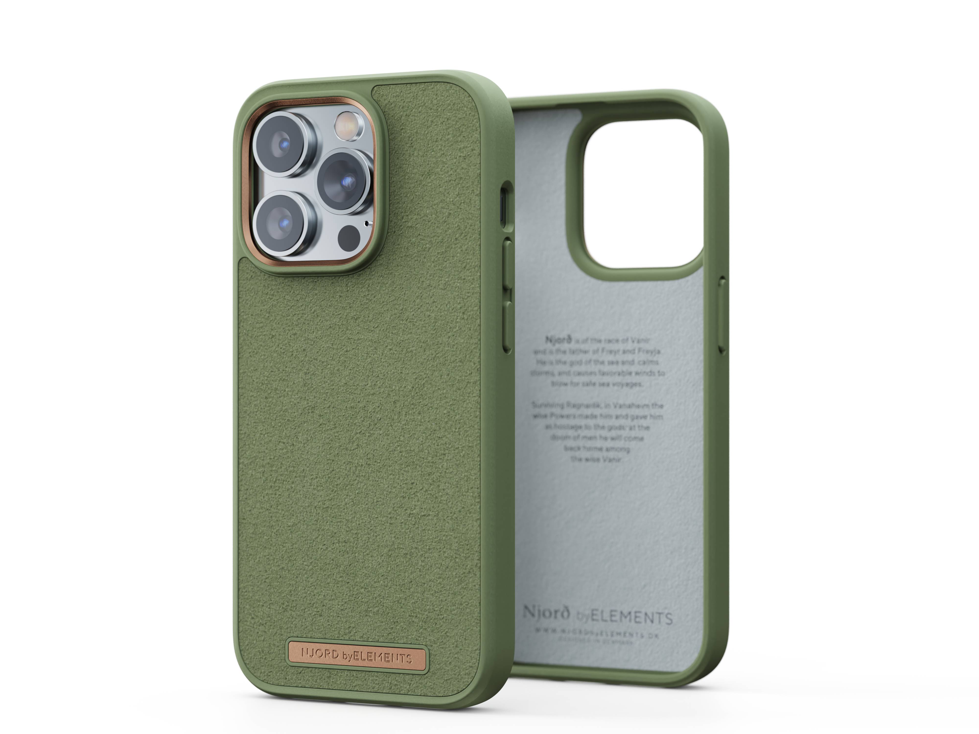 Rca Informatique - image du produit : IPHONE 14 PRO CASE NJORD SUEDE GREEN