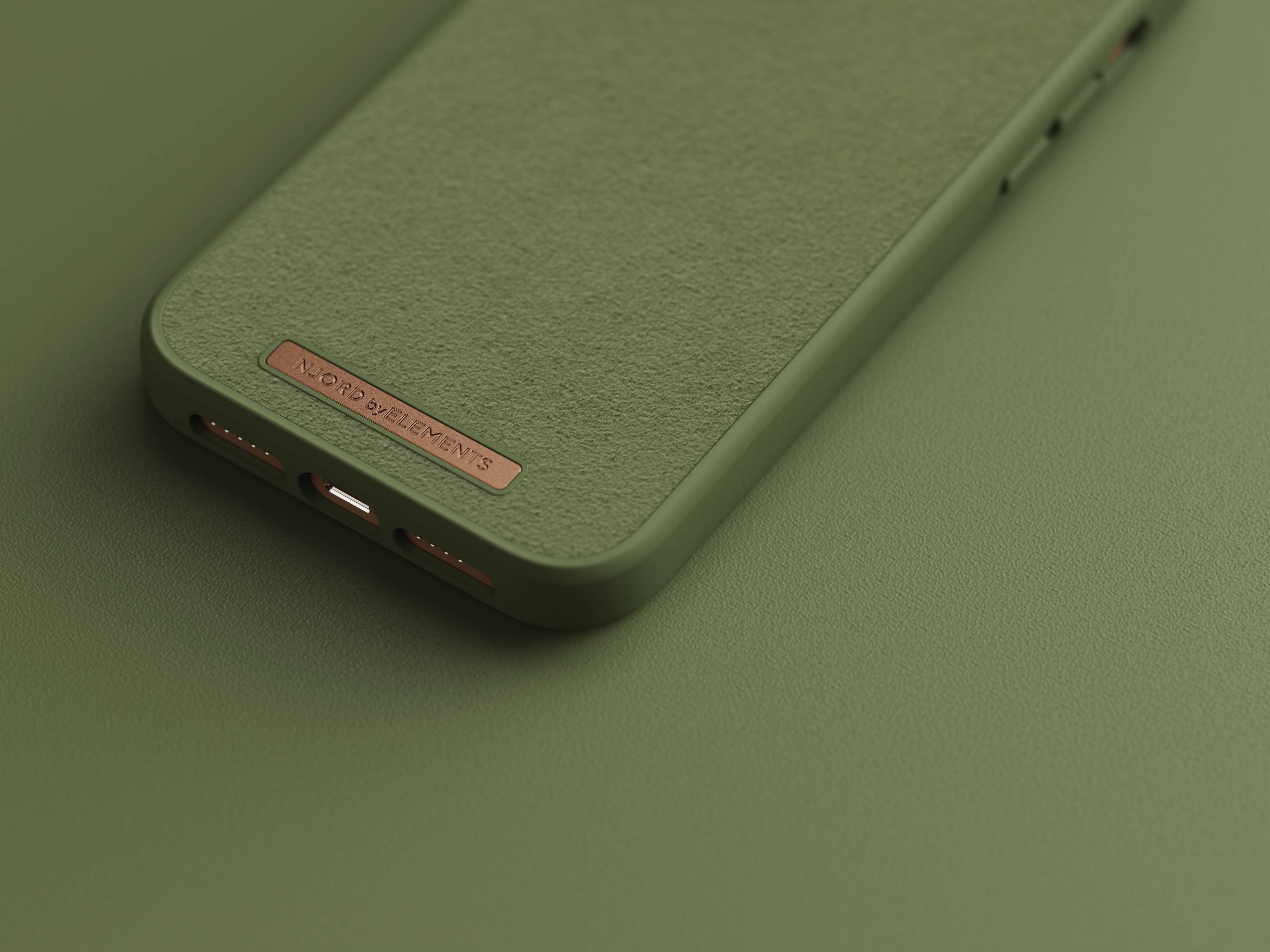 Rca Informatique - image du produit : IPHONE 14 PRO MAX CASE NJORD SUEDE GREEN