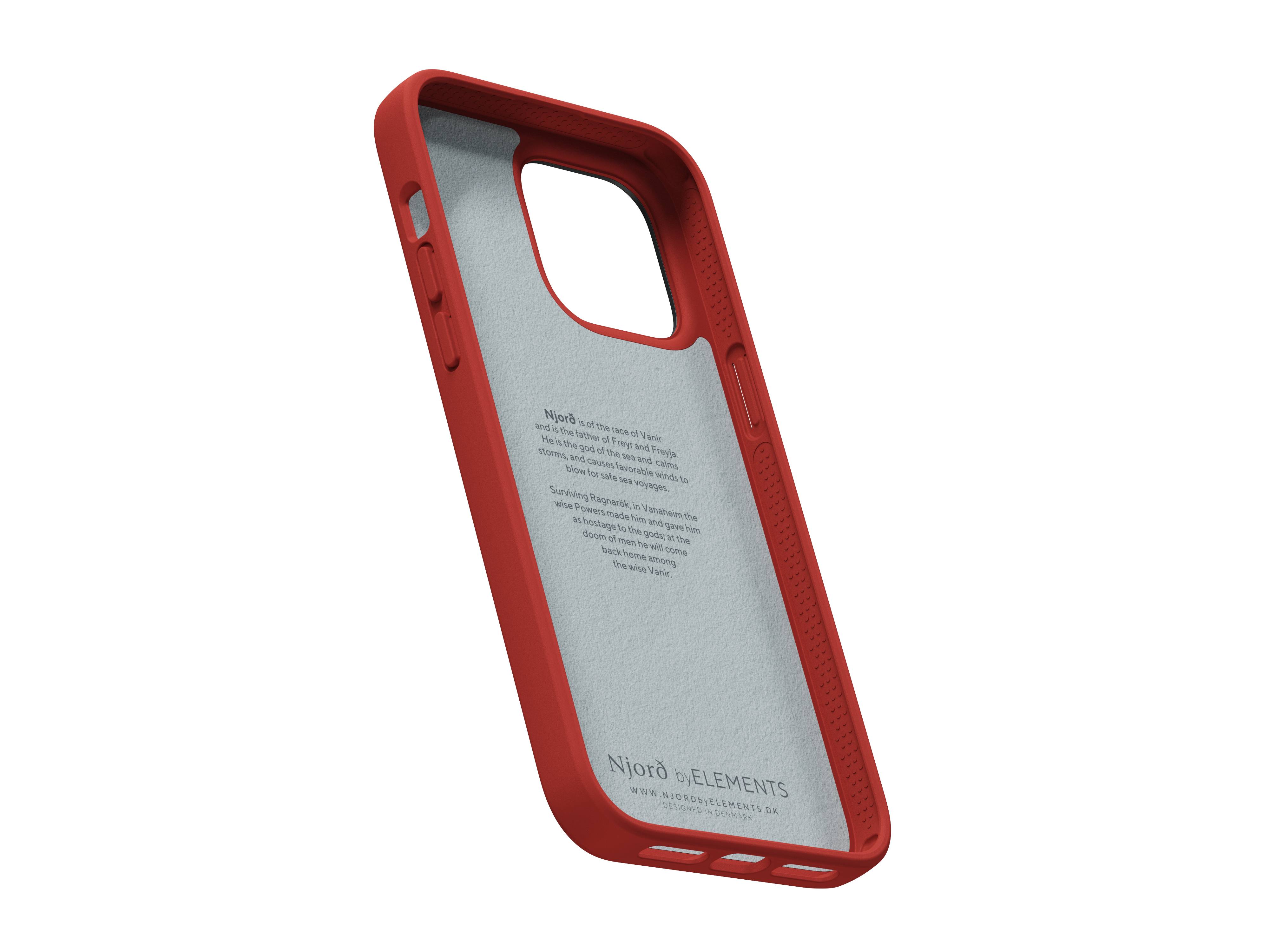 Rca Informatique - image du produit : IPHONE 14 PRO MAX CASE NJORD SUEDE ORANGE