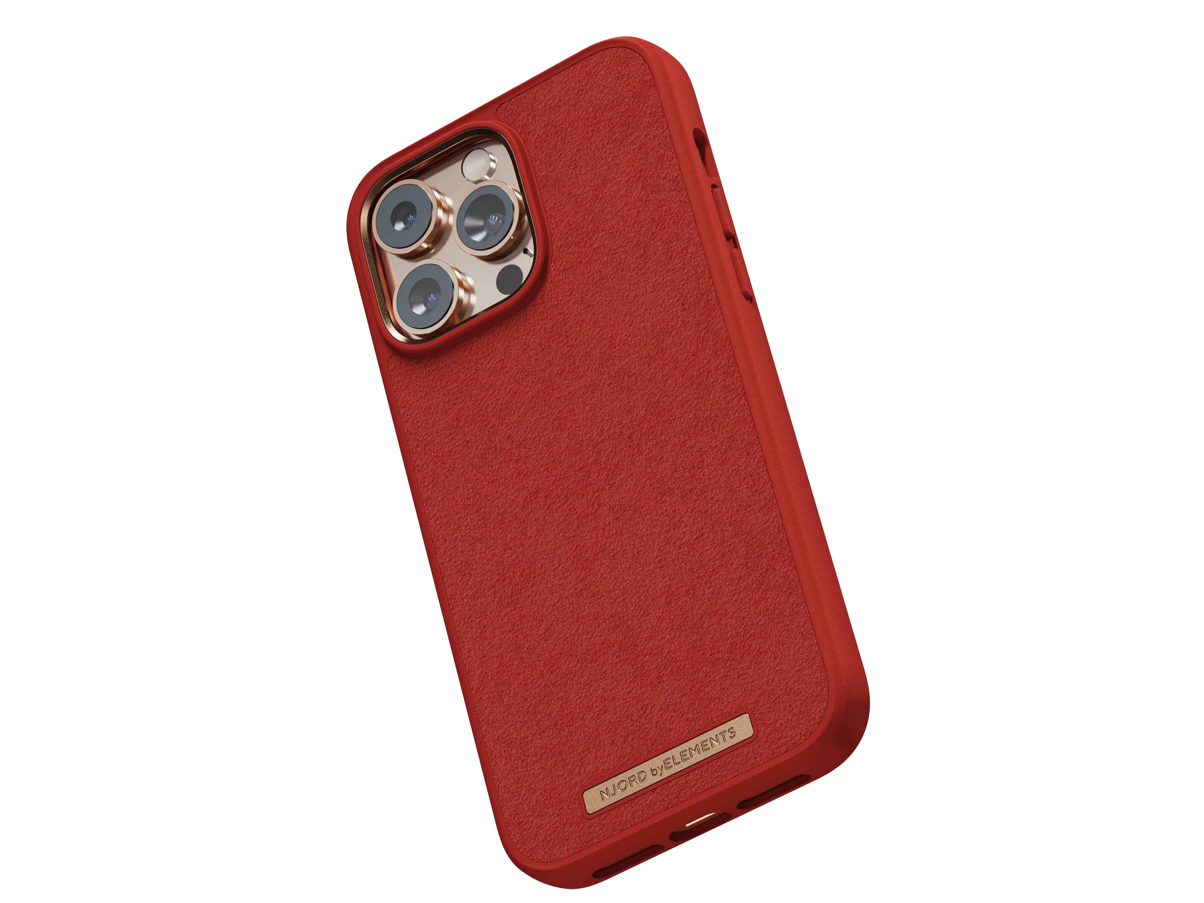 Rca Informatique - image du produit : IPHONE 14 PRO MAX CASE NJORD SUEDE ORANGE