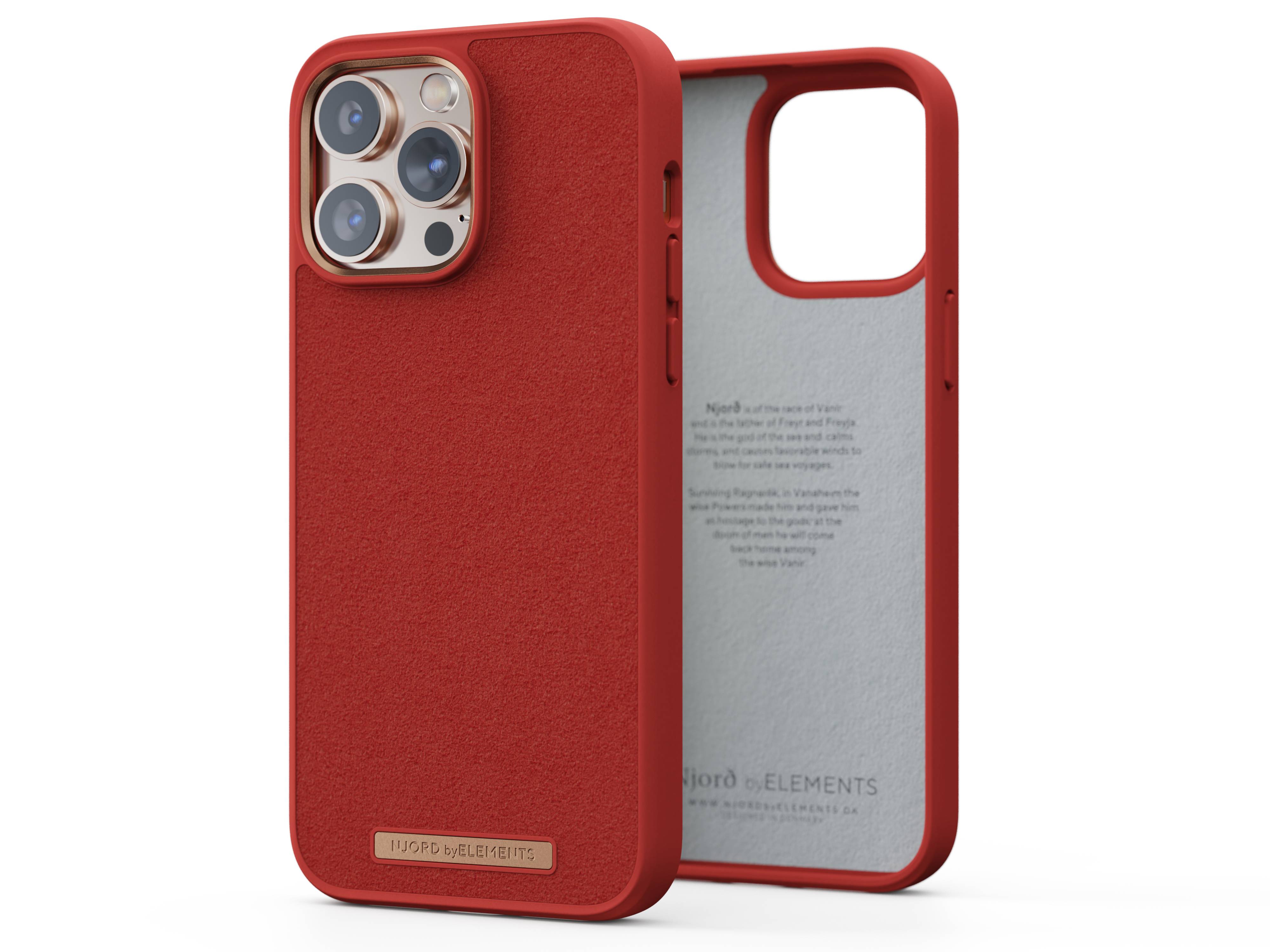 Rca Informatique - image du produit : IPHONE 14 PRO MAX CASE NJORD SUEDE ORANGE