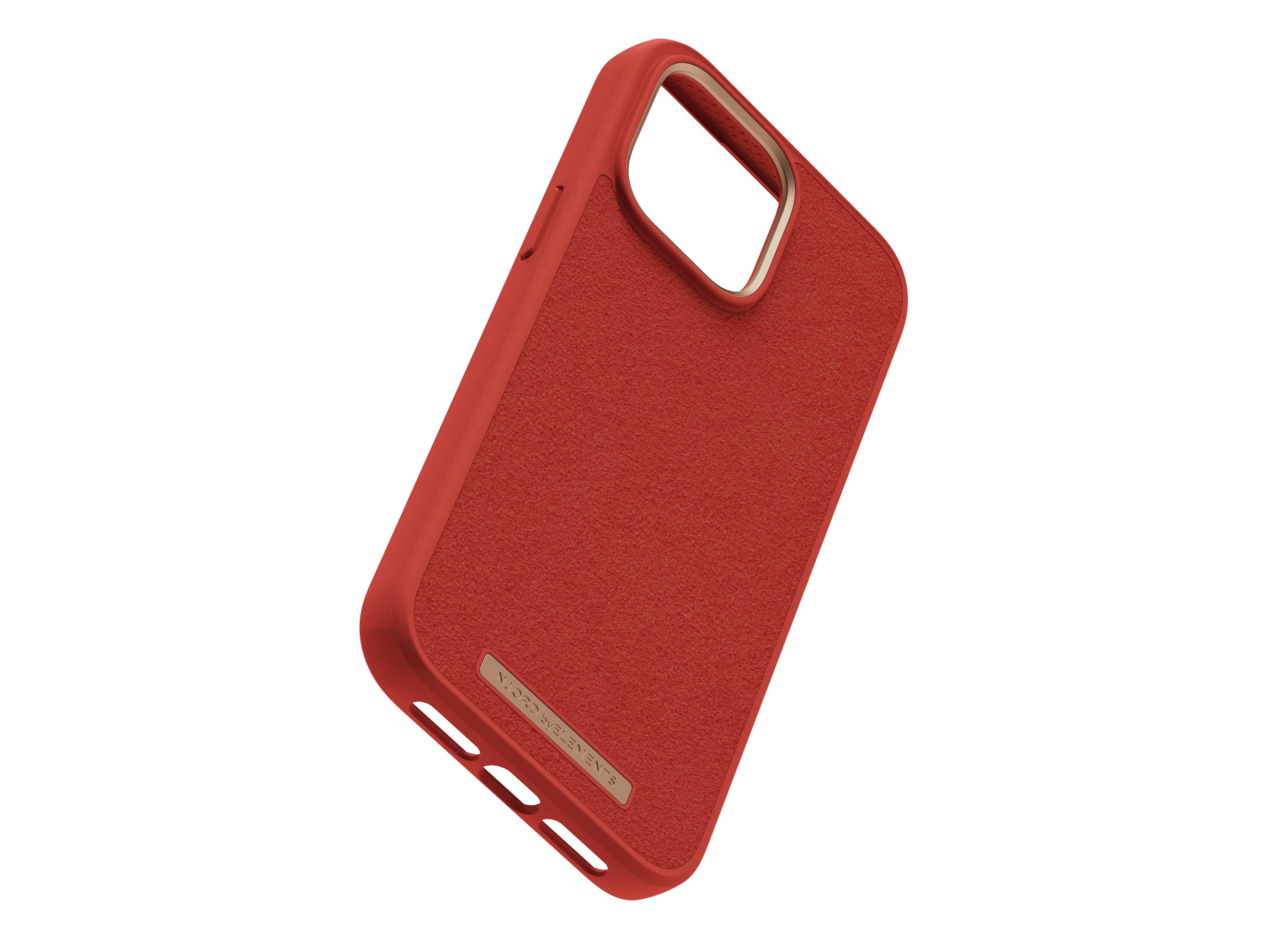 Rca Informatique - image du produit : IPHONE 14 PRO MAX CASE NJORD SUEDE ORANGE