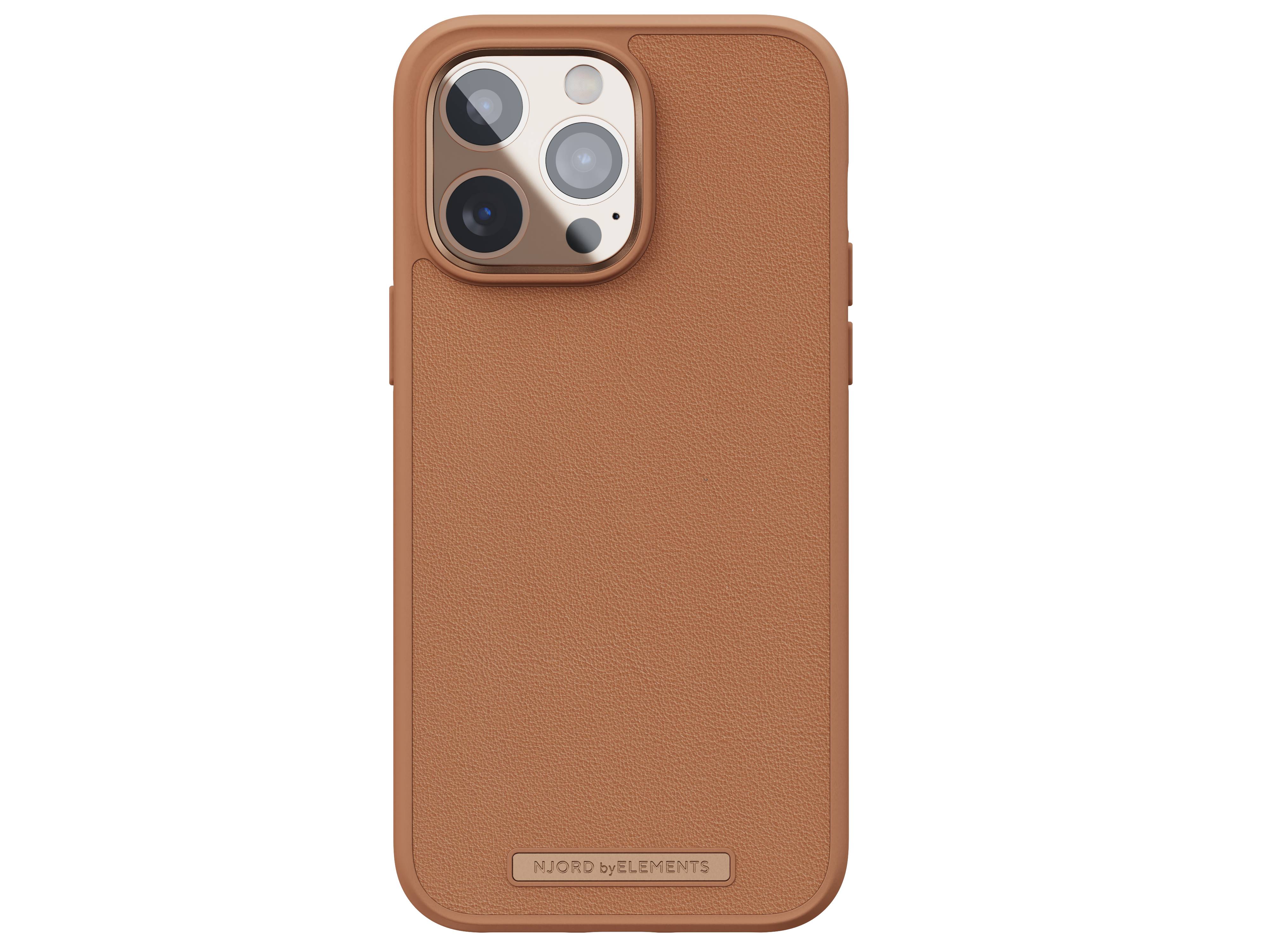 Rca Informatique - image du produit : IPHONE 14 PRO MAX CASE NJORD - GENUINE LEATHER COGNAC