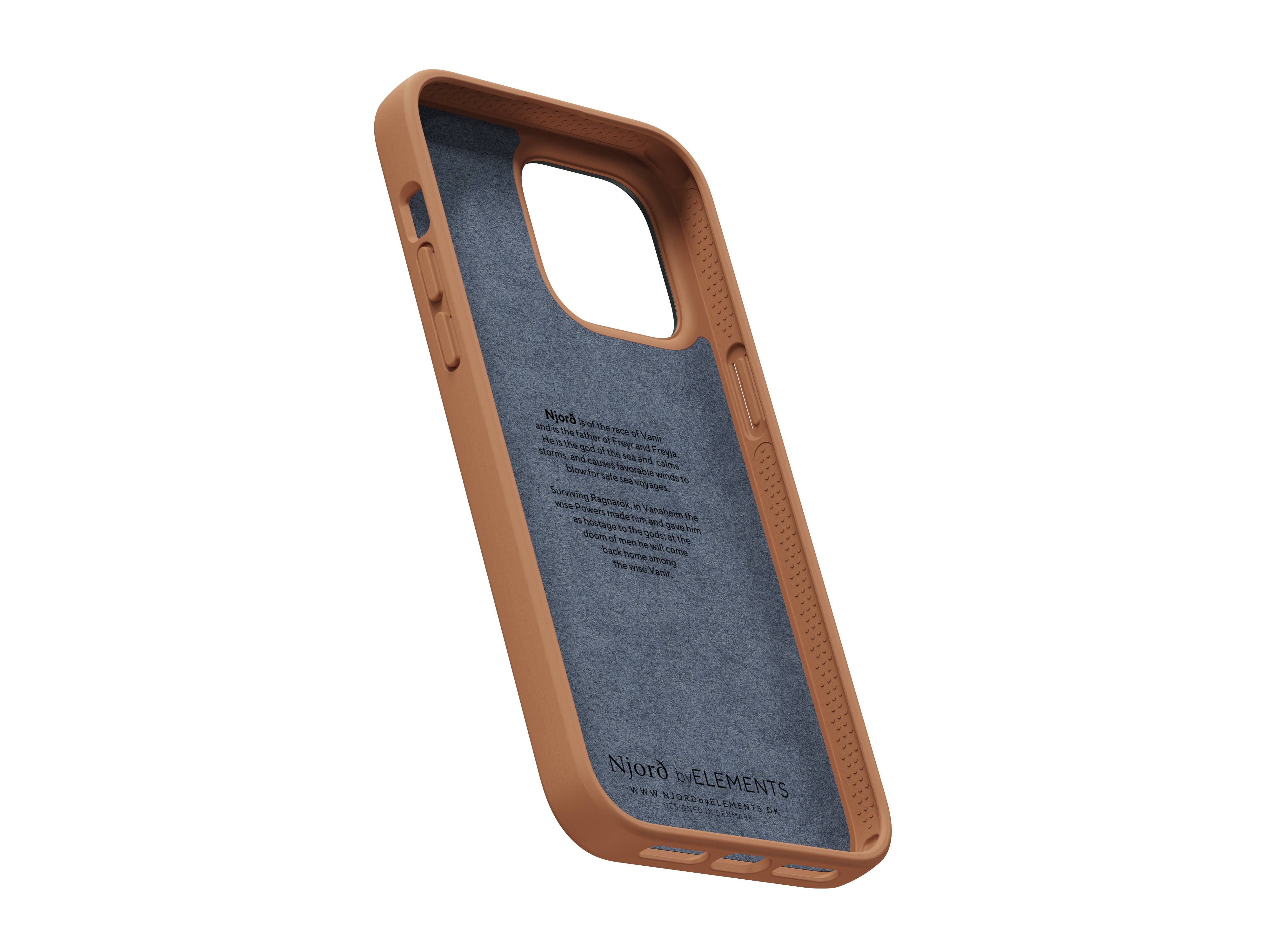 Rca Informatique - image du produit : IPHONE 14 PRO MAX CASE NJORD - GENUINE LEATHER COGNAC