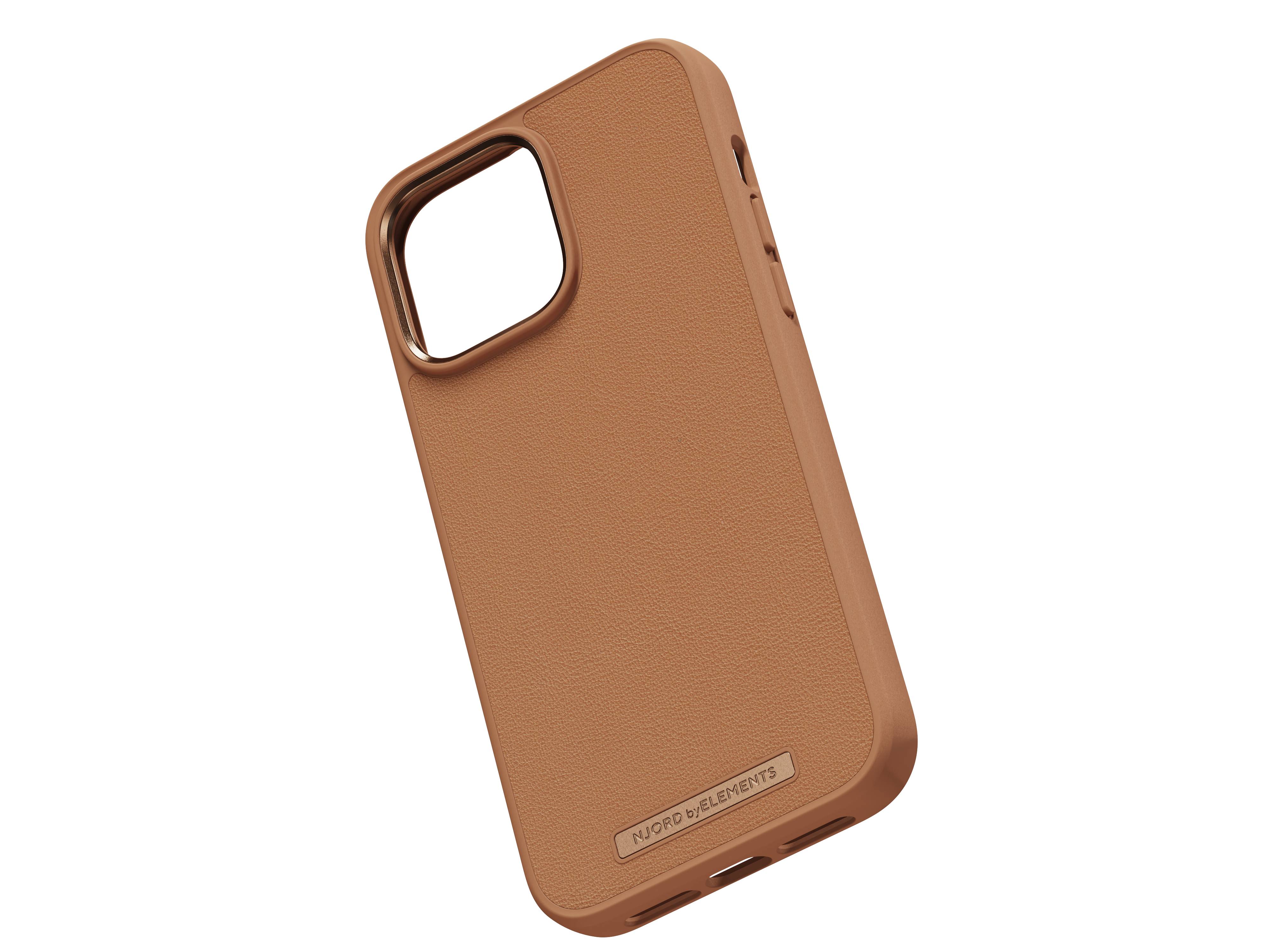 Rca Informatique - image du produit : IPHONE 14 PRO MAX CASE NJORD - GENUINE LEATHER COGNAC