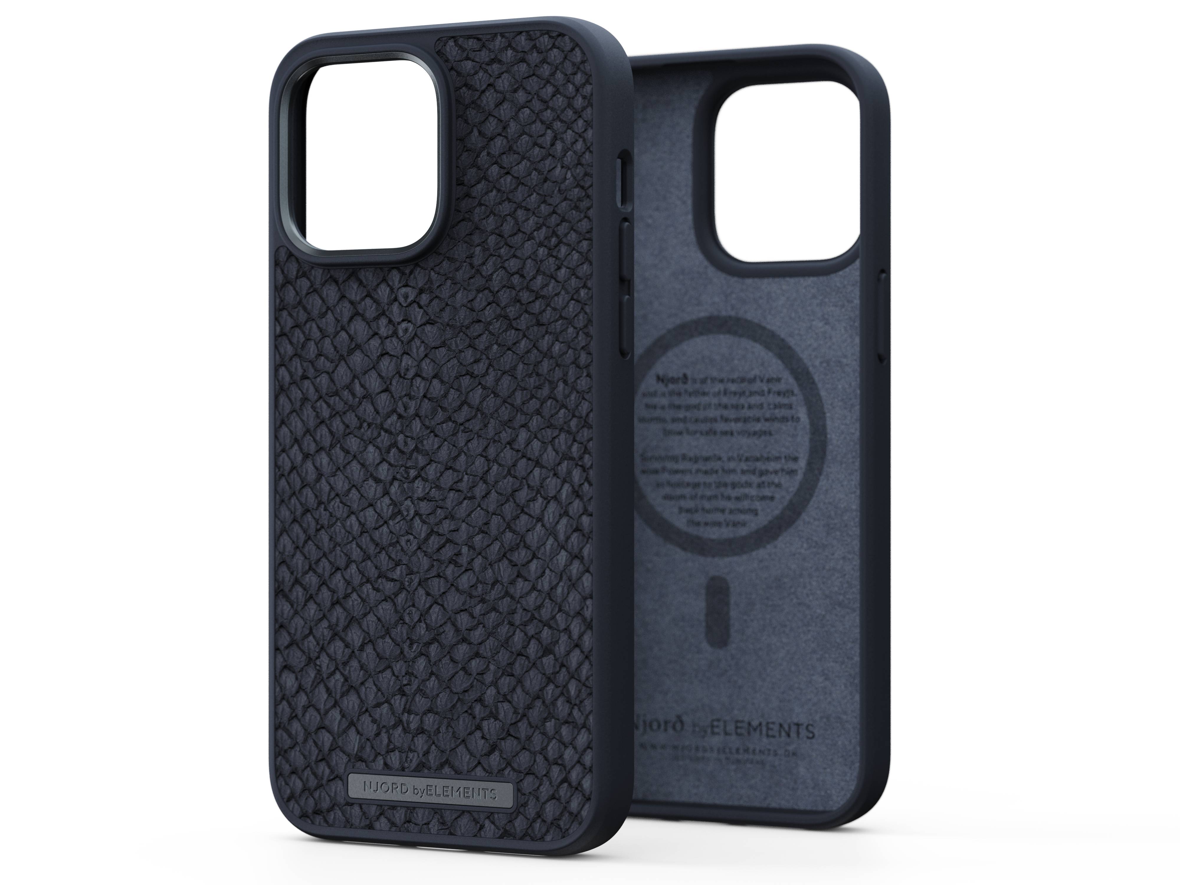 Rca Informatique - Image du produit : NJORD SALMON LEATHER MAGSAFE CASE FOR IPHONE 14 PRO MAX BLACK