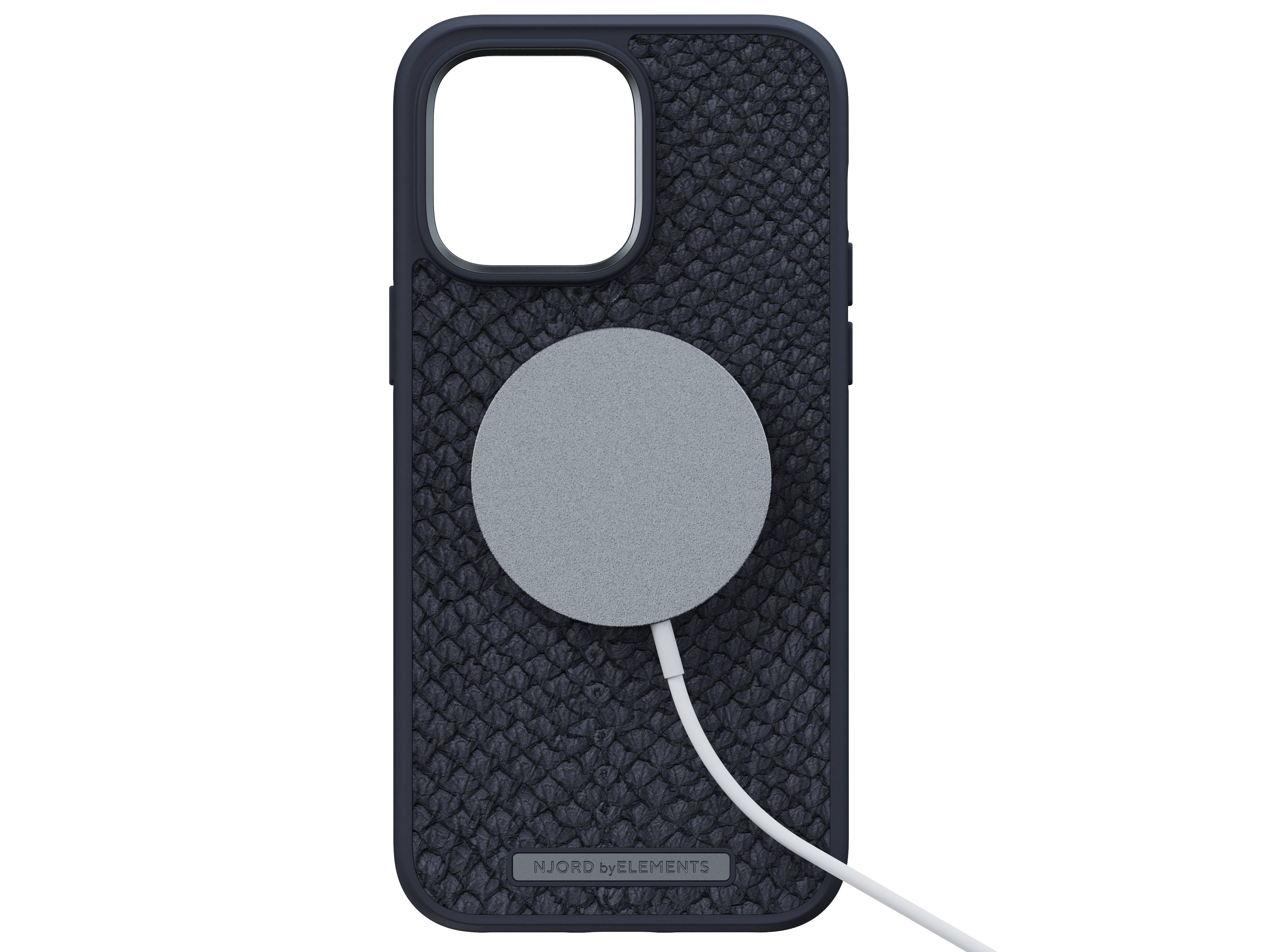 Rca Informatique - image du produit : NJORD SALMON LEATHER MAGSAFE CASE FOR IPHONE 14 PRO MAX BLACK