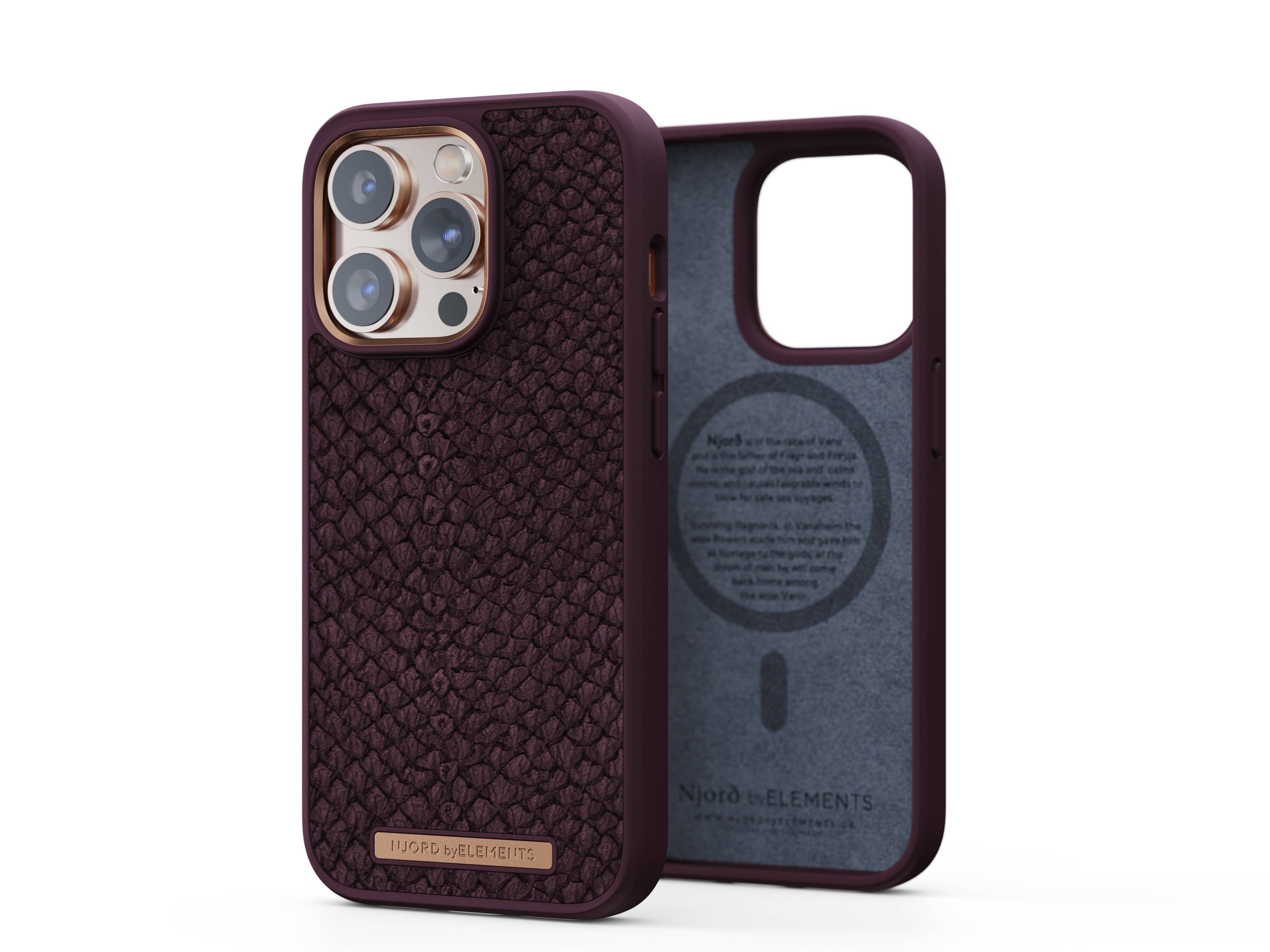 Rca Informatique - image du produit : NJORD SALMON LEATHER MAGSAFE CASE FOR IPHONE 14 PRO RUST