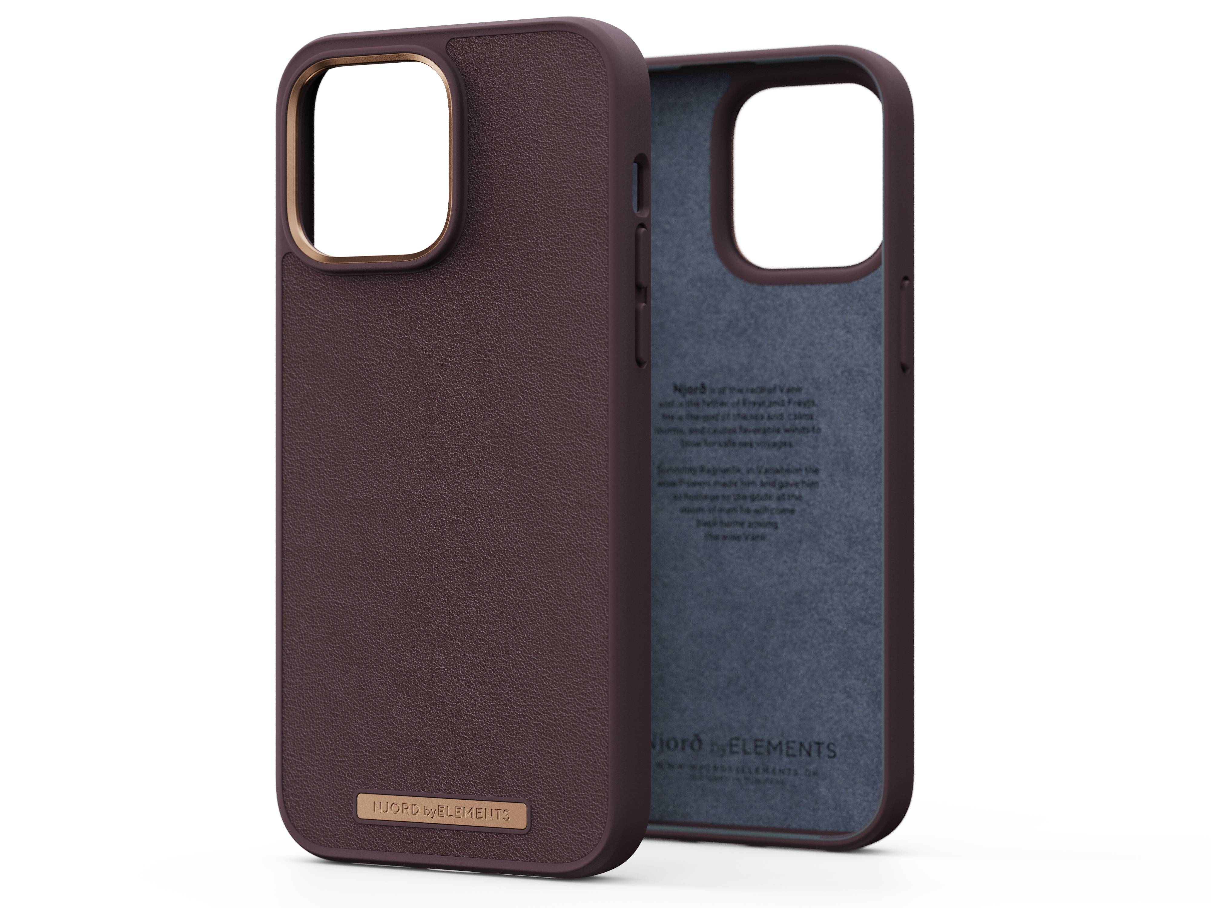 Rca Informatique - Image du produit : IPHONE 14 PRO MAX CASE NJORD - GENUINE LEATHER BROWN