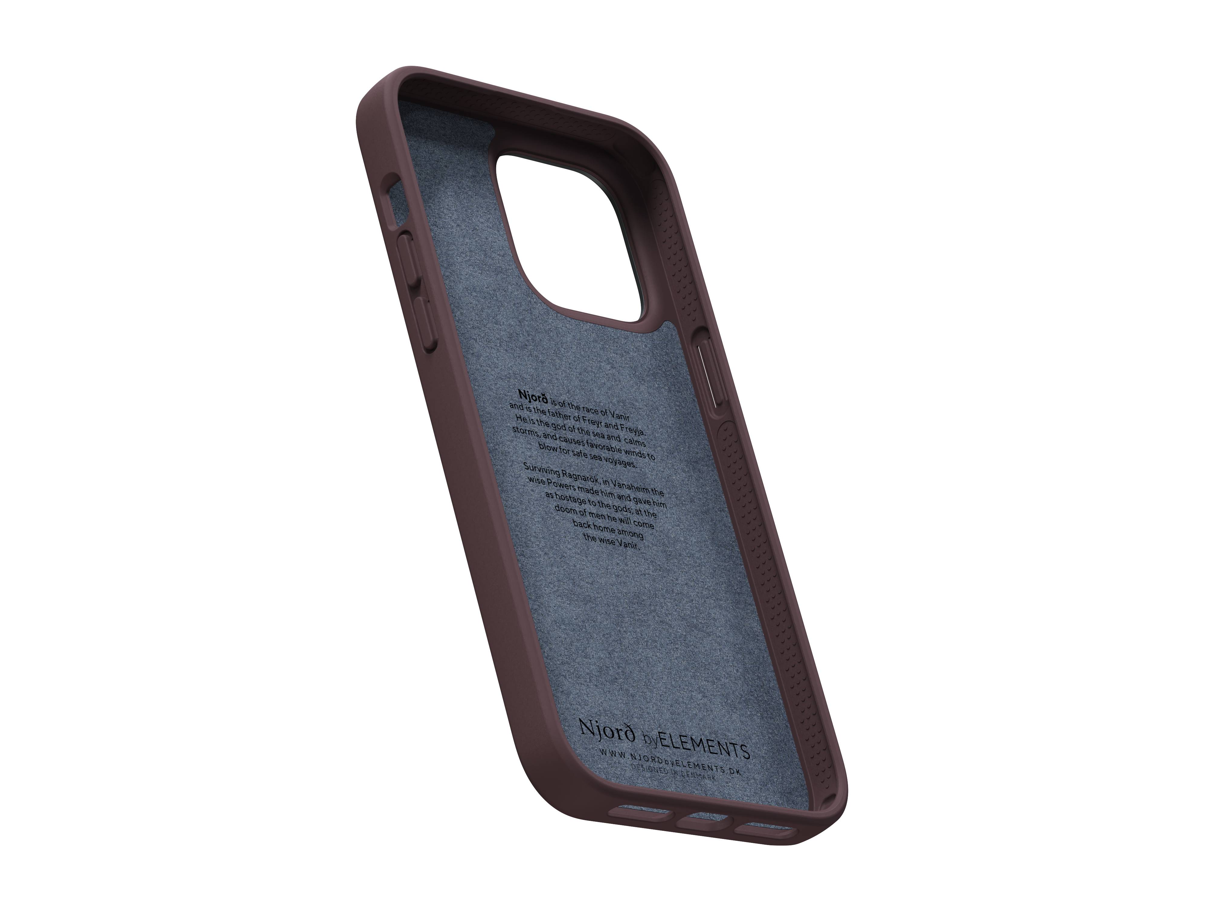 Rca Informatique - image du produit : IPHONE 14 PRO MAX CASE NJORD - GENUINE LEATHER BROWN