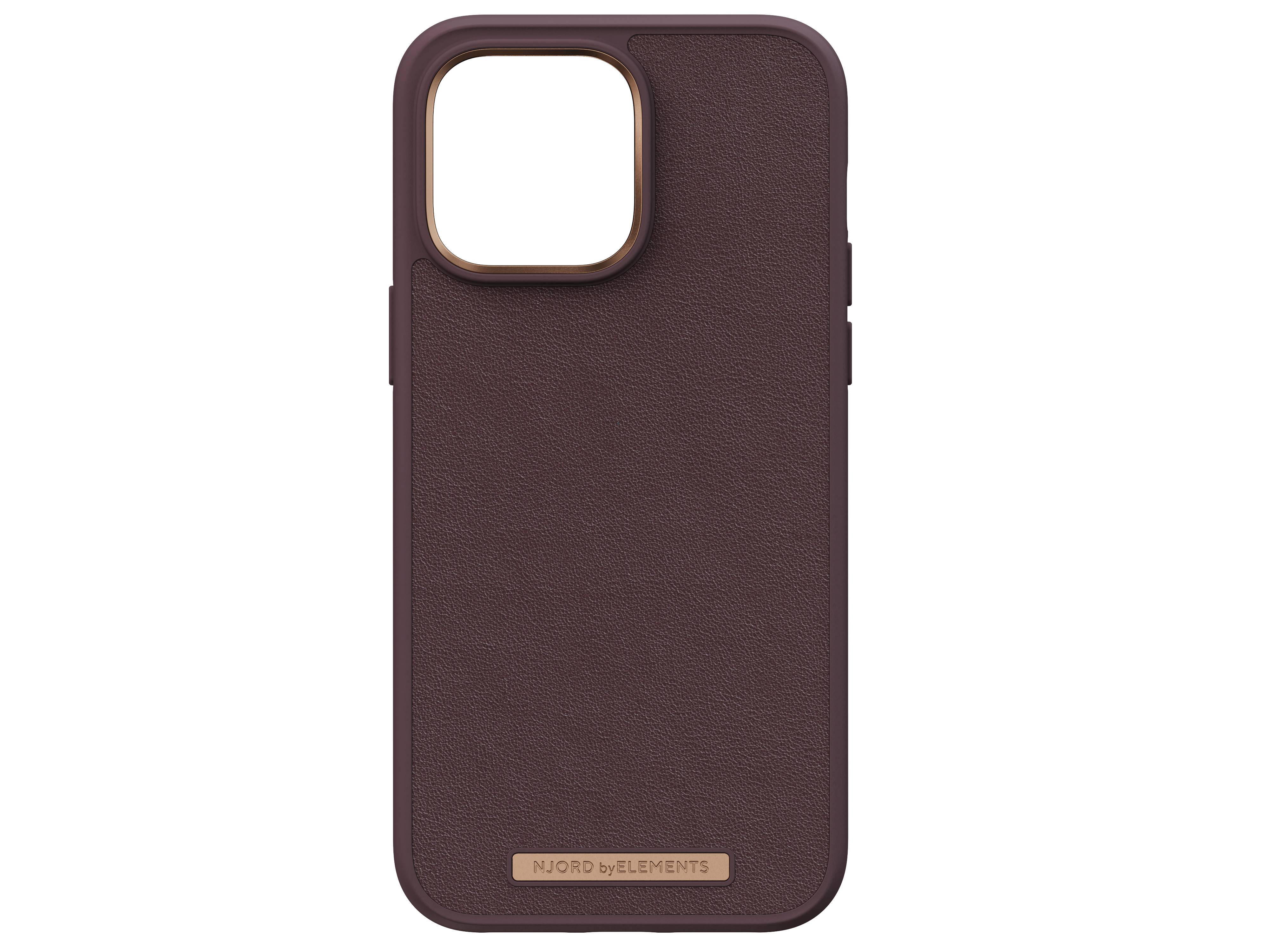 Rca Informatique - image du produit : IPHONE 14 PRO MAX CASE NJORD - GENUINE LEATHER BROWN