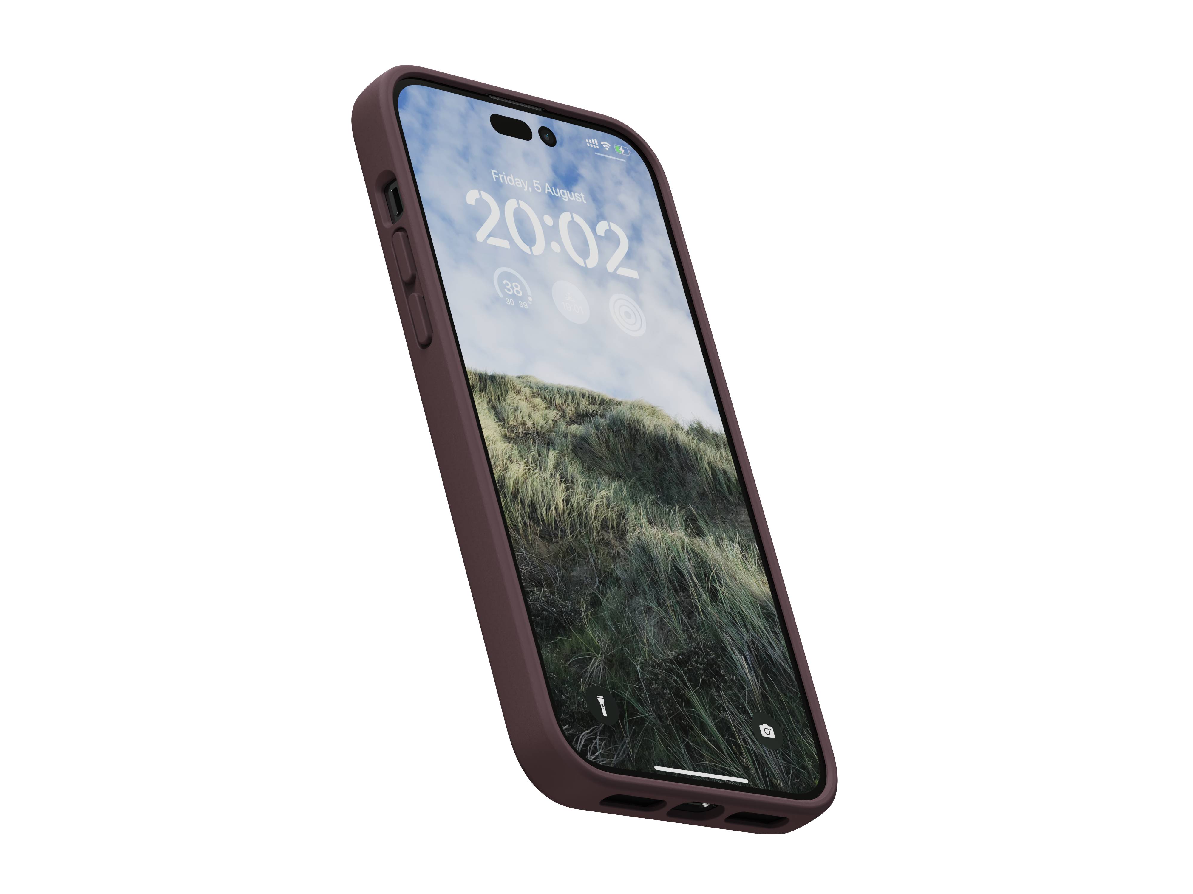 Rca Informatique - image du produit : IPHONE 14 PRO MAX CASE NJORD - GENUINE LEATHER BROWN