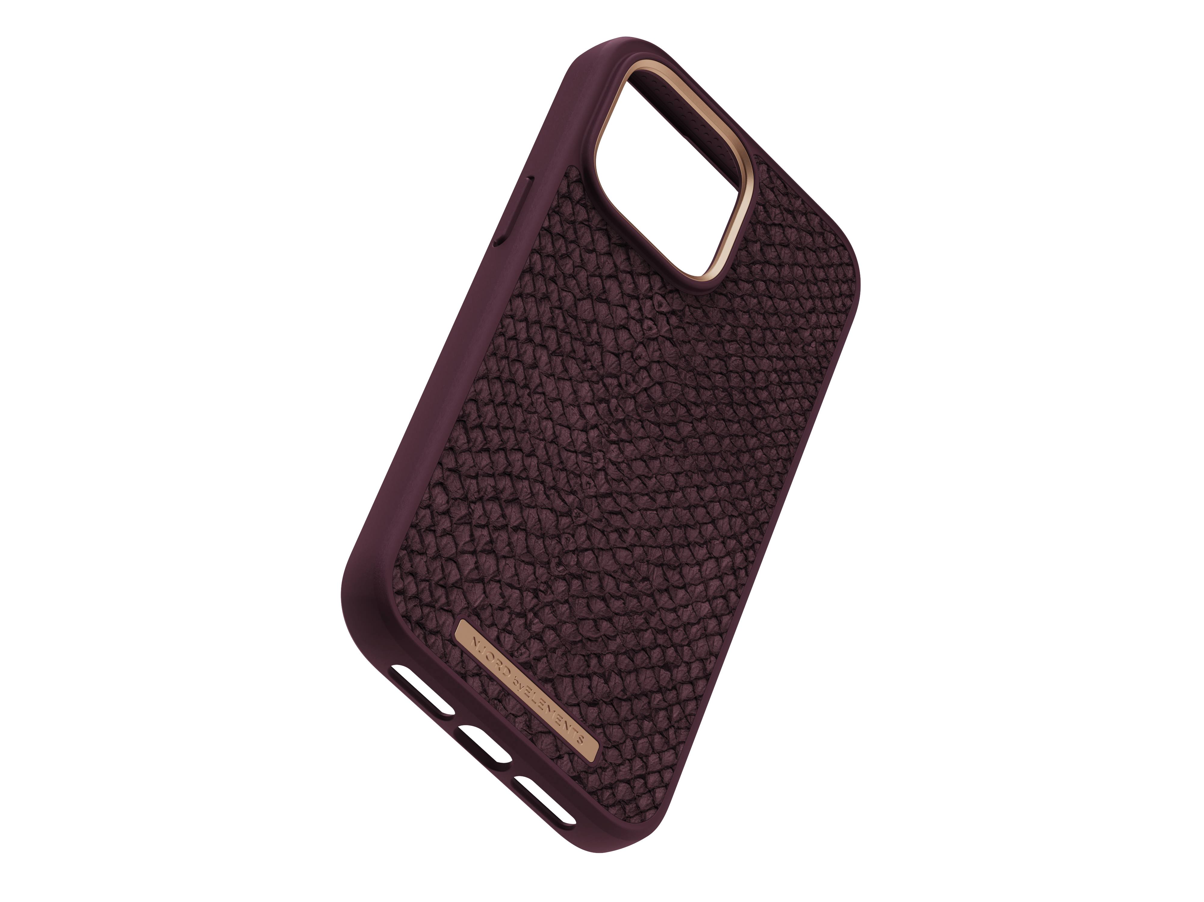 Rca Informatique - image du produit : NJORD SALMON LEATHER MAGSAFE CASE FOR IPHONE 14 PRO MAX RUST