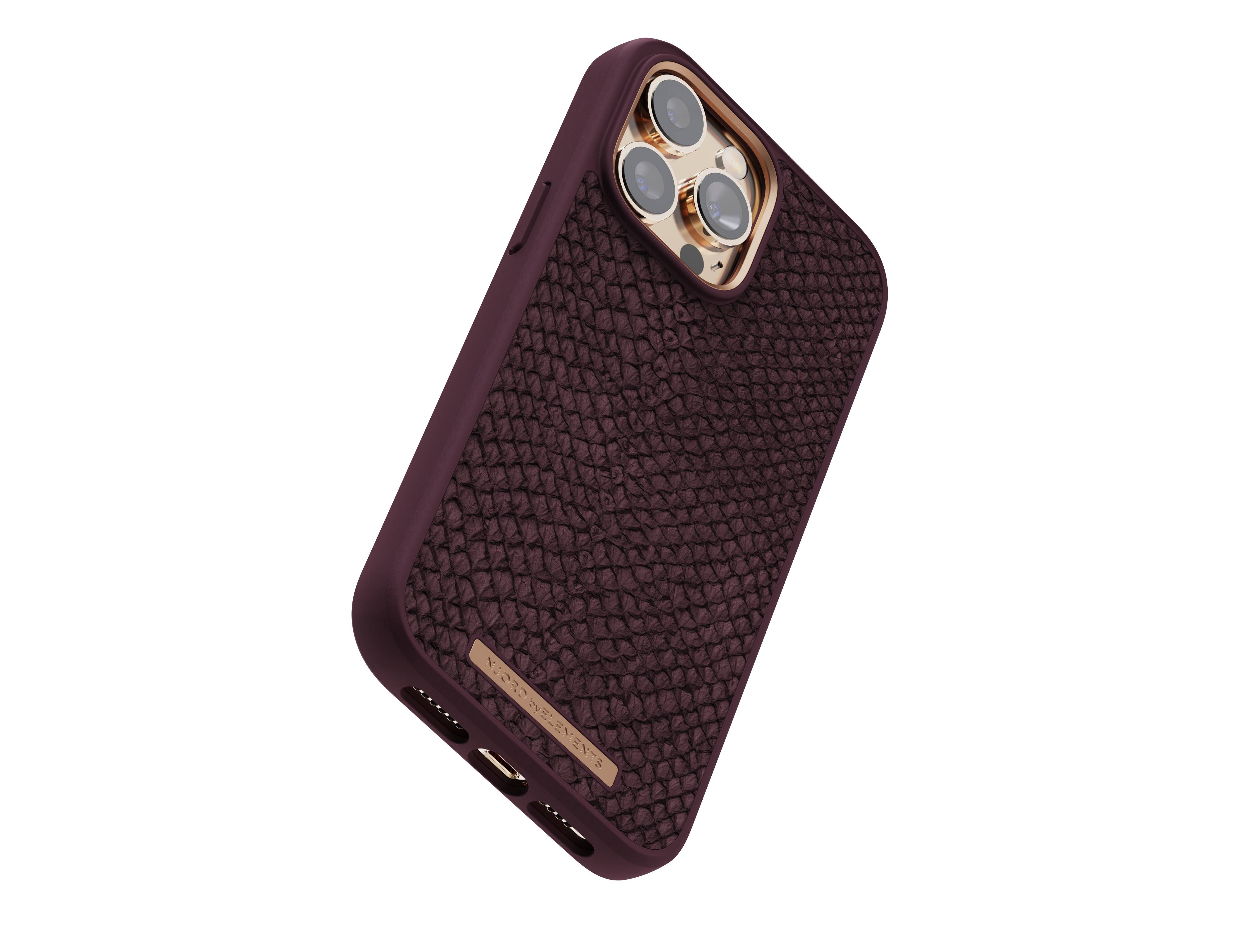 Rca Informatique - image du produit : NJORD SALMON LEATHER MAGSAFE CASE FOR IPHONE 14 PRO MAX RUST