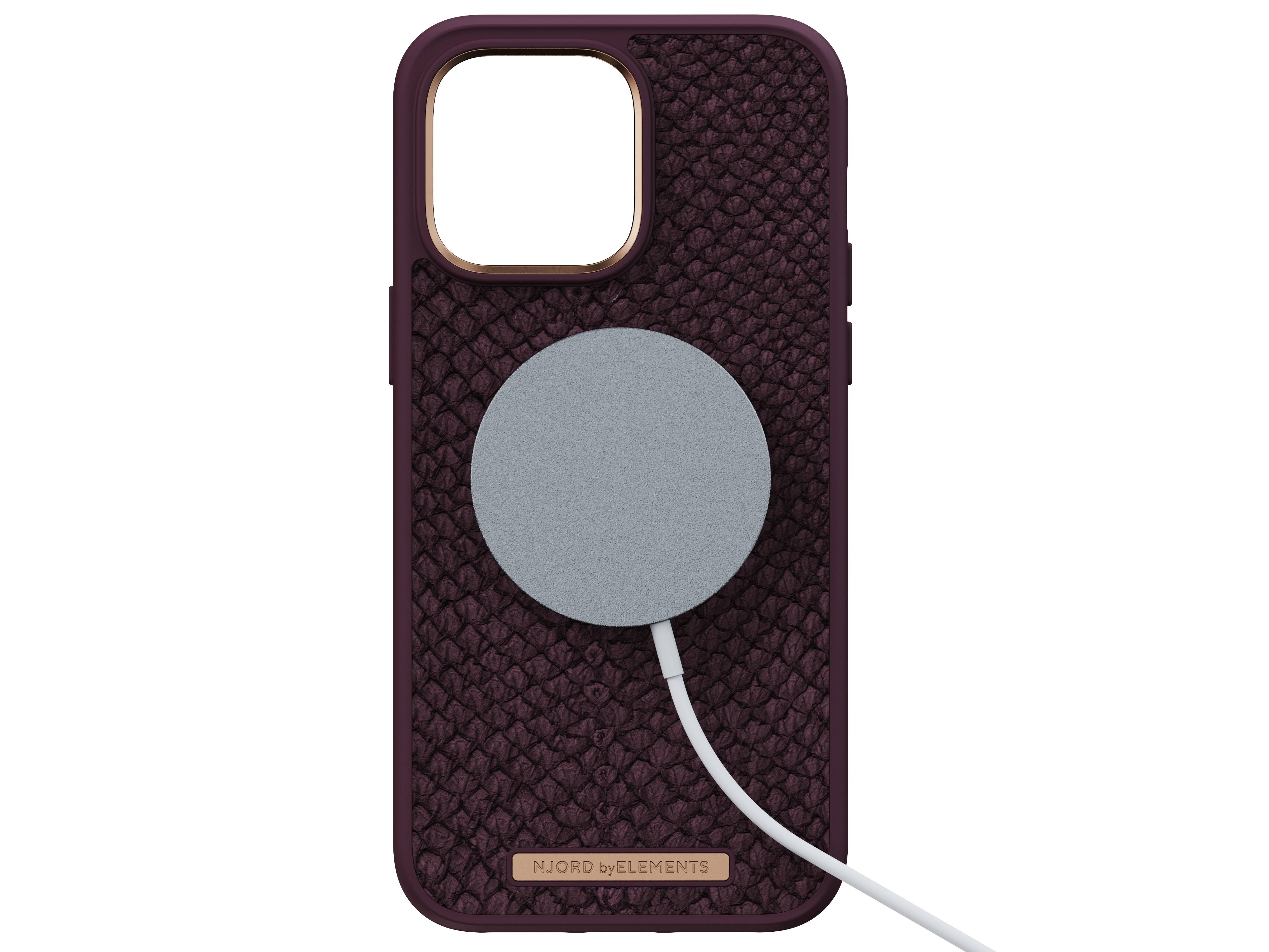 Rca Informatique - image du produit : NJORD SALMON LEATHER MAGSAFE CASE FOR IPHONE 14 PRO MAX RUST