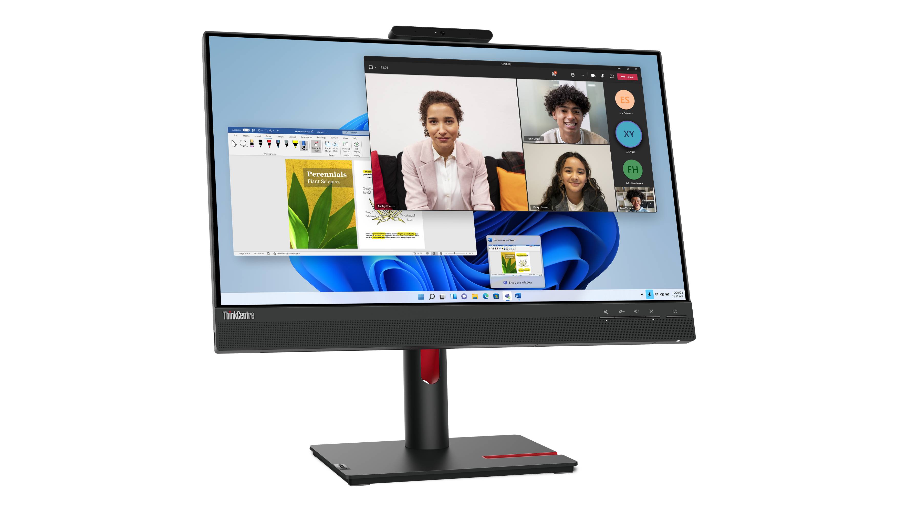 Rca Informatique - image du produit : THINKVISION TIO 24 G5 23.8 FHD IPS 16:9 250CD/M L THINKRED