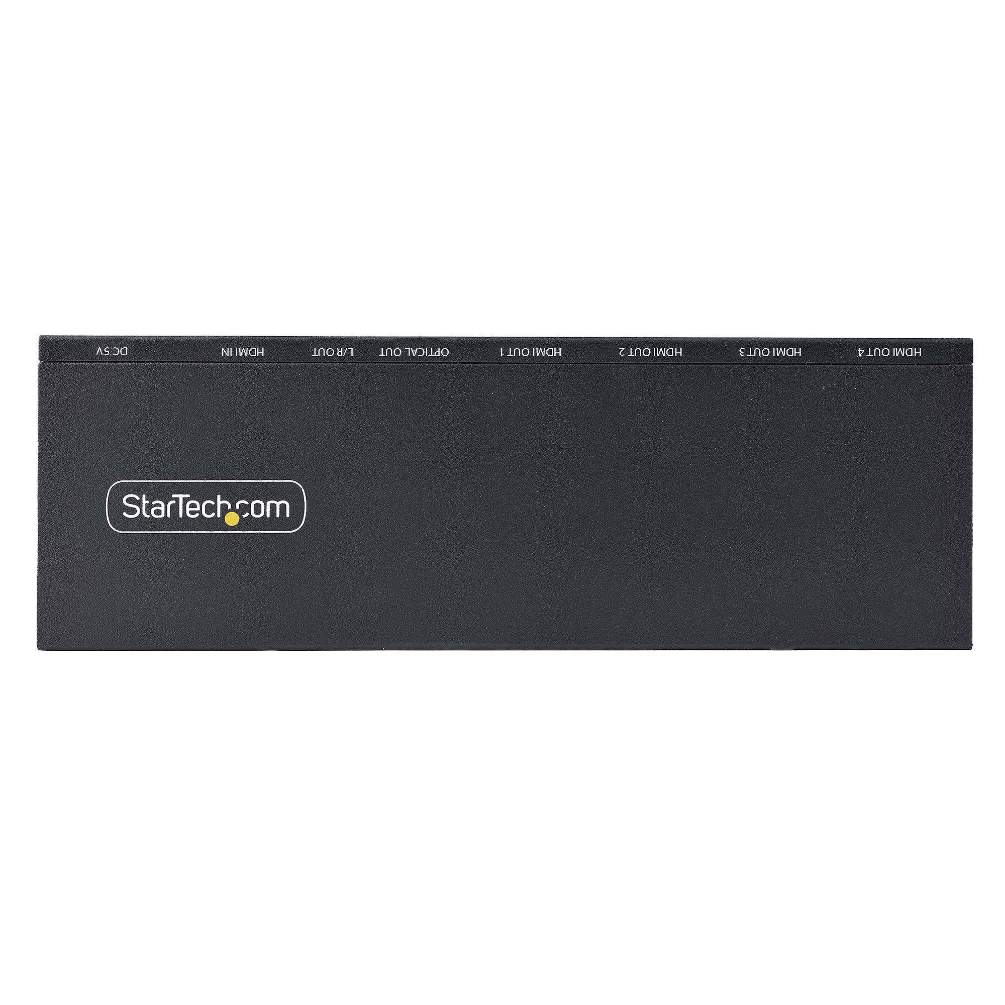 Rca Informatique - image du produit : 4-PORT HDMI SPLITTER - 4K 60HZ BUILT-IN SCALER