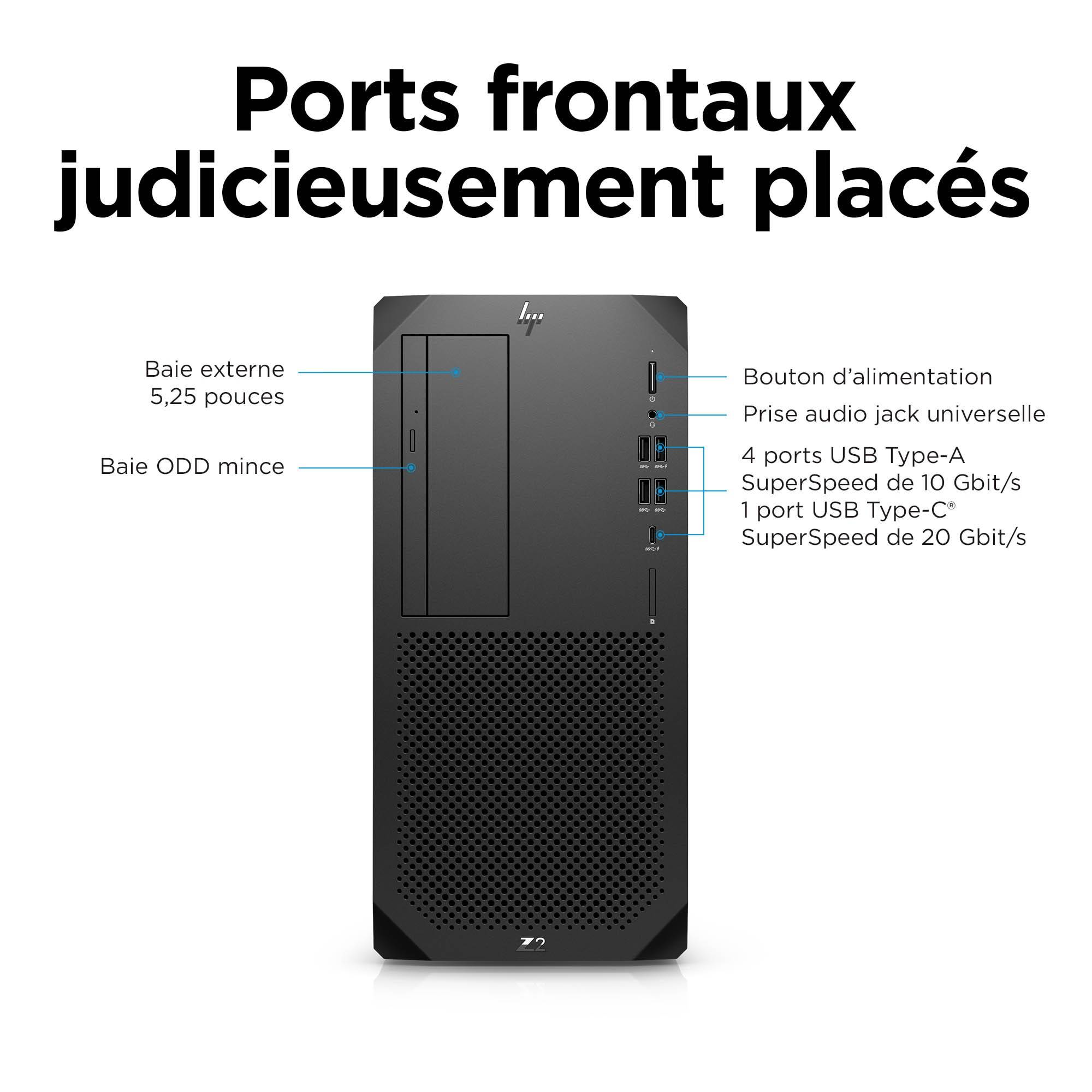 Rca Informatique - image du produit : Z2 G9 TWR I7-12700 32GB/1TB W11PRO NOOD