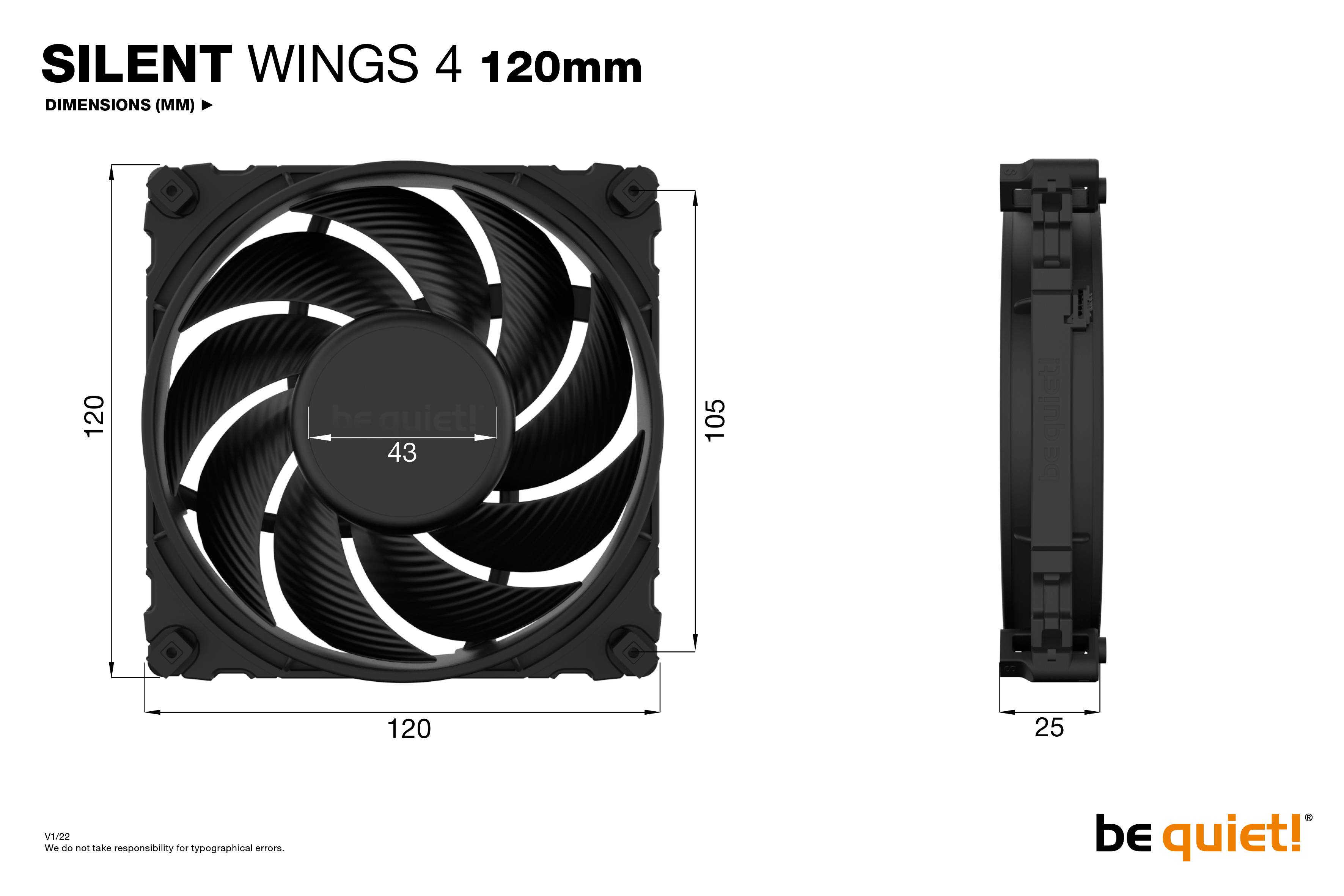 Rca Informatique - image du produit : SILENT WINGS 4 120MM .