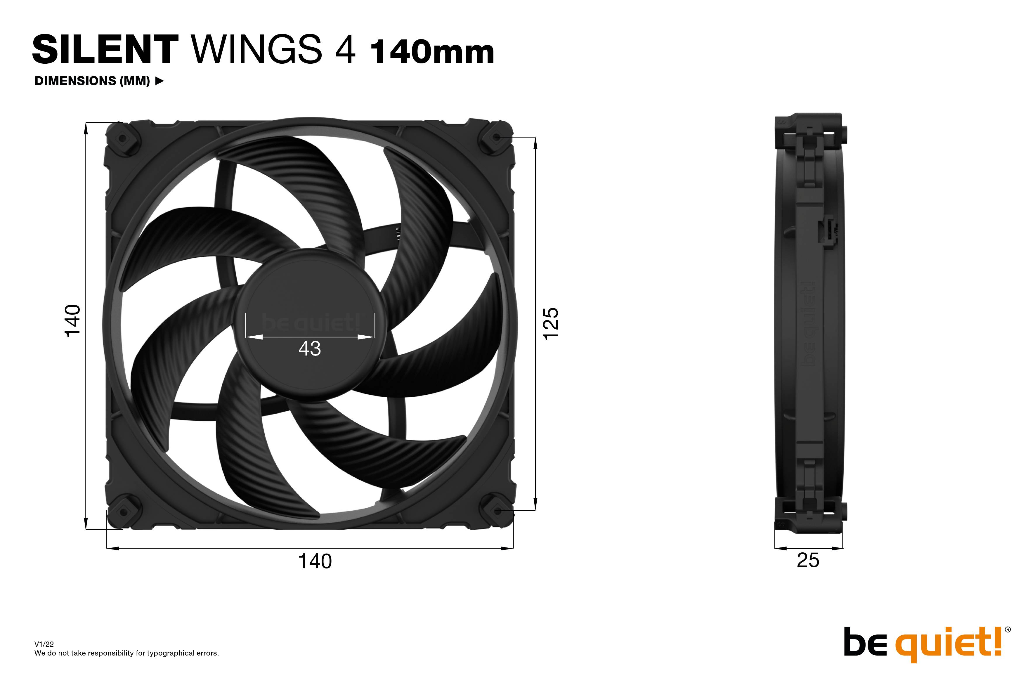 Rca Informatique - image du produit : SILENT WINGS 4 140MM .