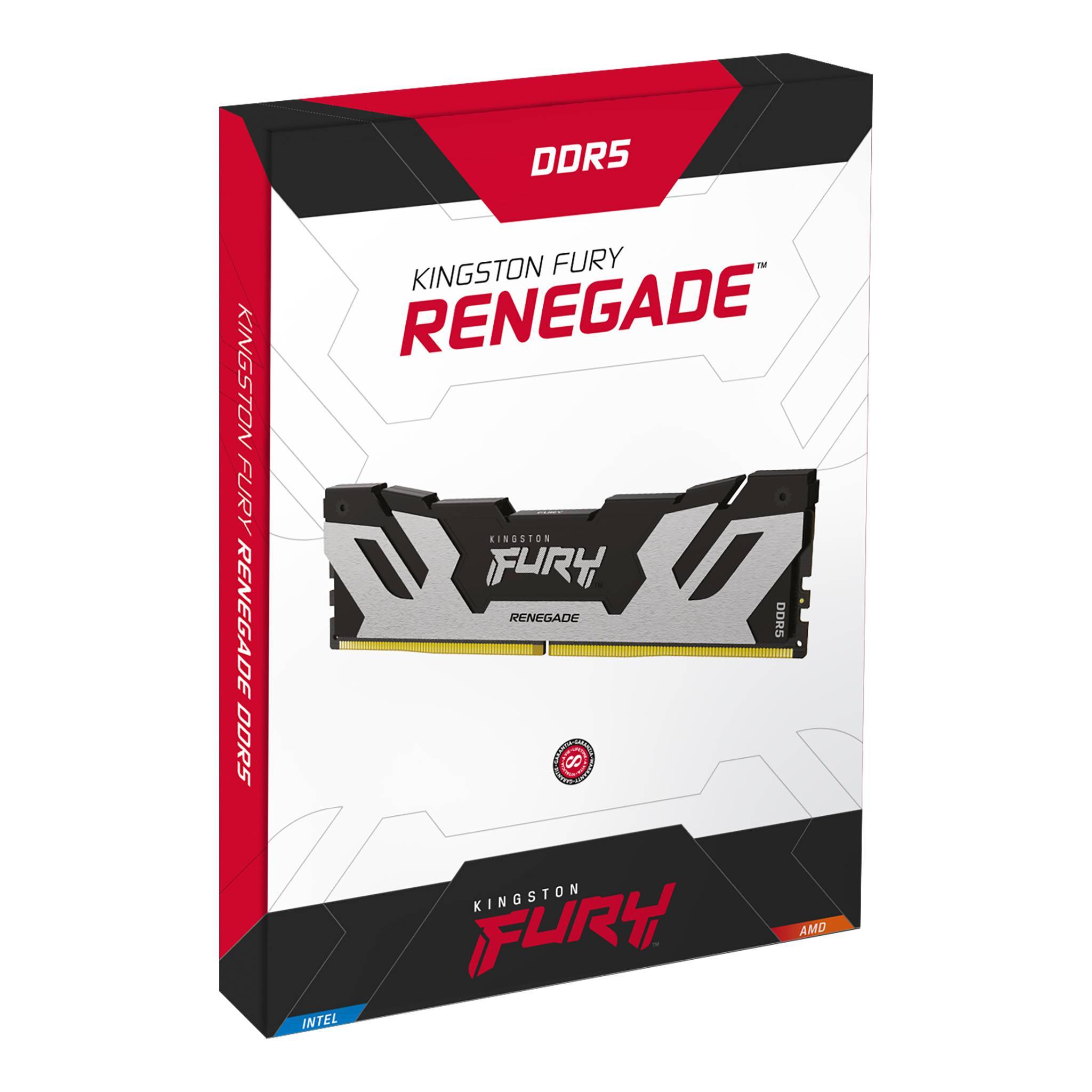 Rca Informatique - image du produit : 32GB DDR5-6000MT/S CL32 DIMM FURY RENEGADE SILVER XMP